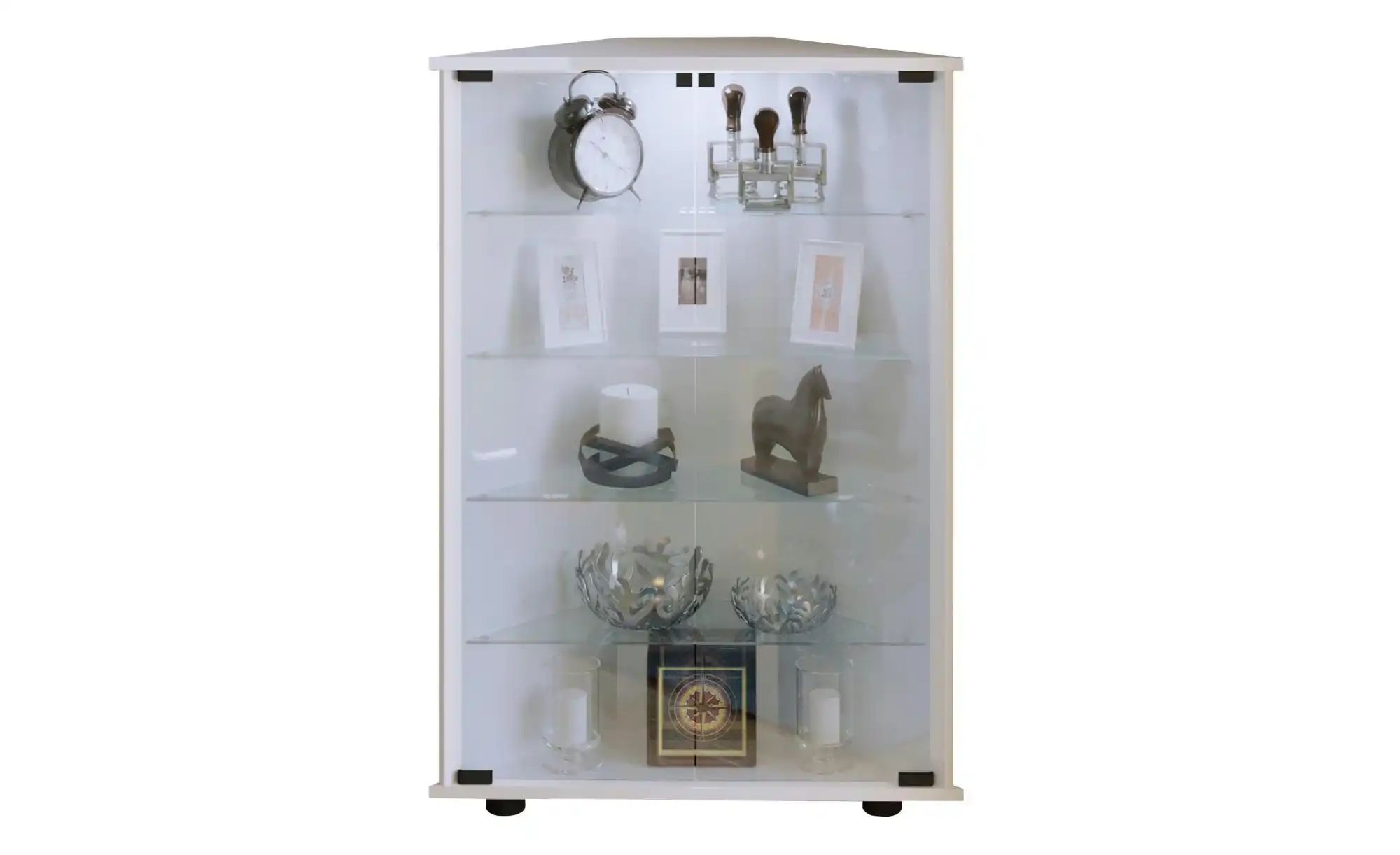 Eckvitrine  Jecka ¦ weiß ¦ Maße (cm): B: 67,3 H: 88,1 T: 23.0 Schränke > Vi günstig online kaufen