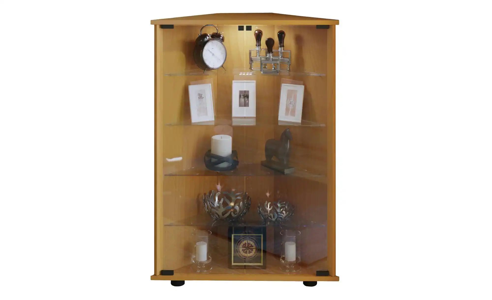 VCM Standvitrine Holz Glas Eckvitrine Vitrine Sammelvitrine Jecka L günstig online kaufen