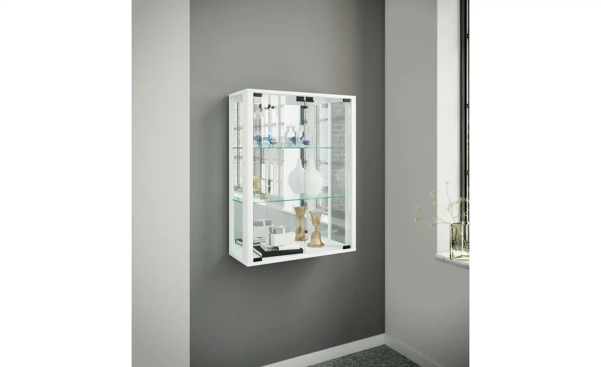 Hängevitrine  Udina ¦ weiß ¦ Maße (cm): B: 60 H: 80 T: 25.0 Schränke > Häng günstig online kaufen