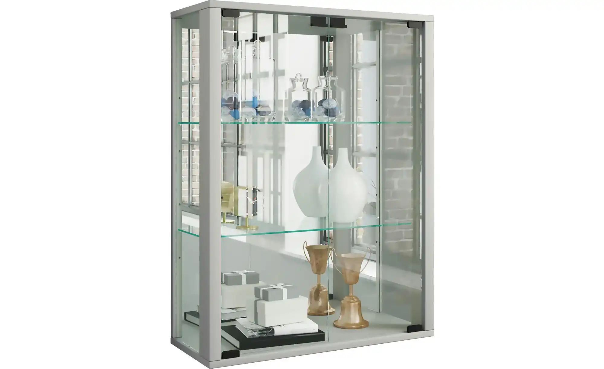 Hängevitrine  Udina ¦ silber ¦ Maße (cm): B: 60 H: 80 T: 25.0 Schränke > Hä günstig online kaufen