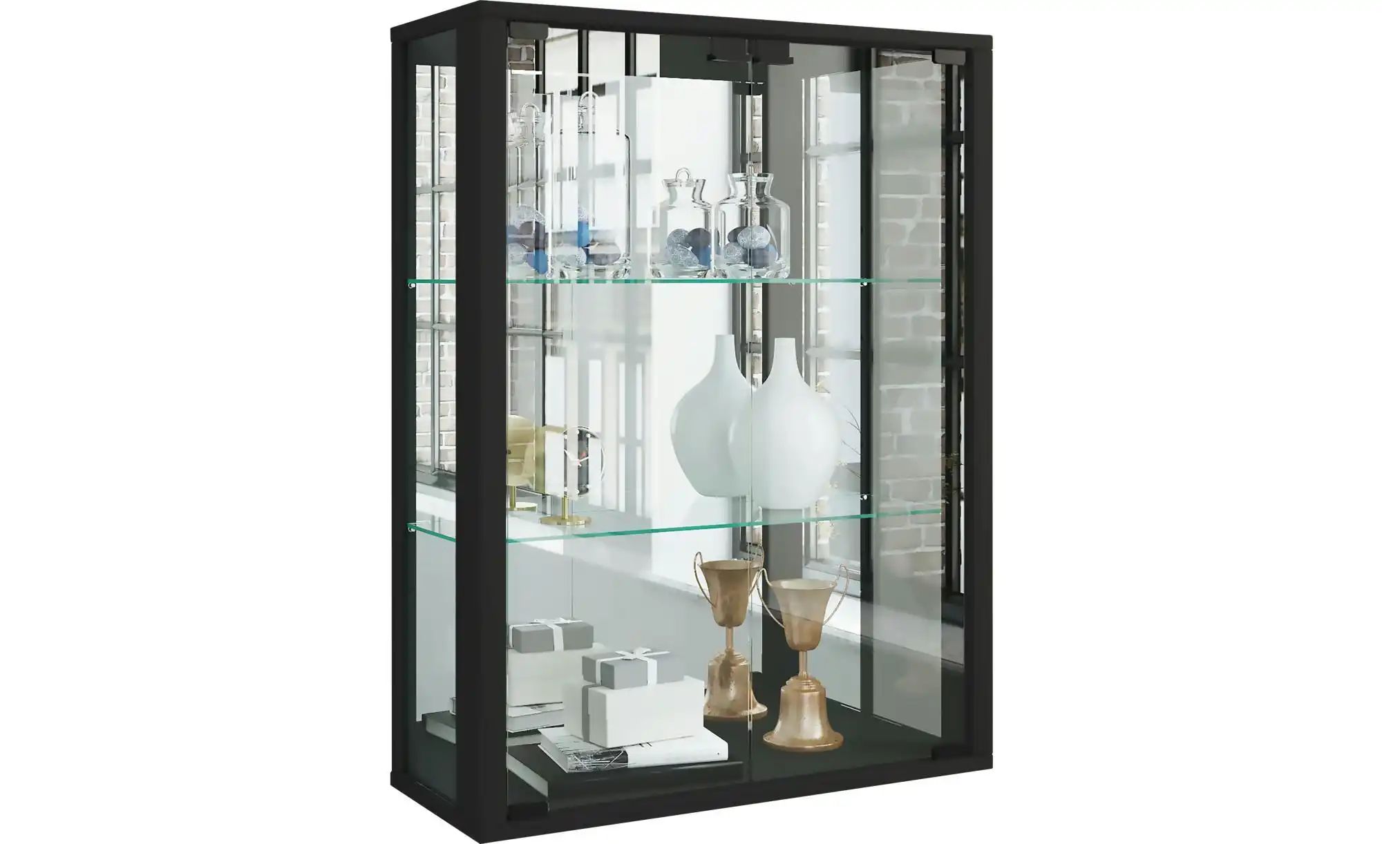 Hängevitrine  Udina ¦ schwarz ¦ Maße (cm): B: 60 H: 80 T: 25.0 Schränke > H günstig online kaufen
