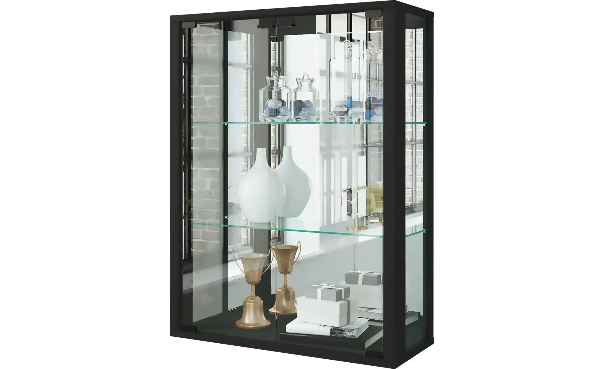 Hängevitrine  Udina ¦ schwarz ¦ Maße (cm): B: 60 H: 80 T: 25.0 Schränke > H günstig online kaufen