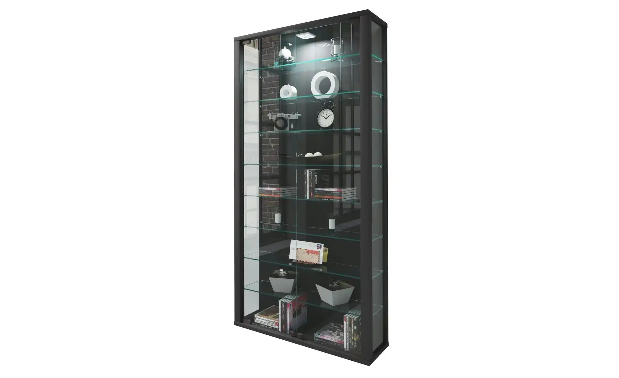 Hängevitrine  Vitrosa ¦ schwarz ¦ Maße (cm): B: 59 H: 114,3 T: 18.0 Schränk günstig online kaufen