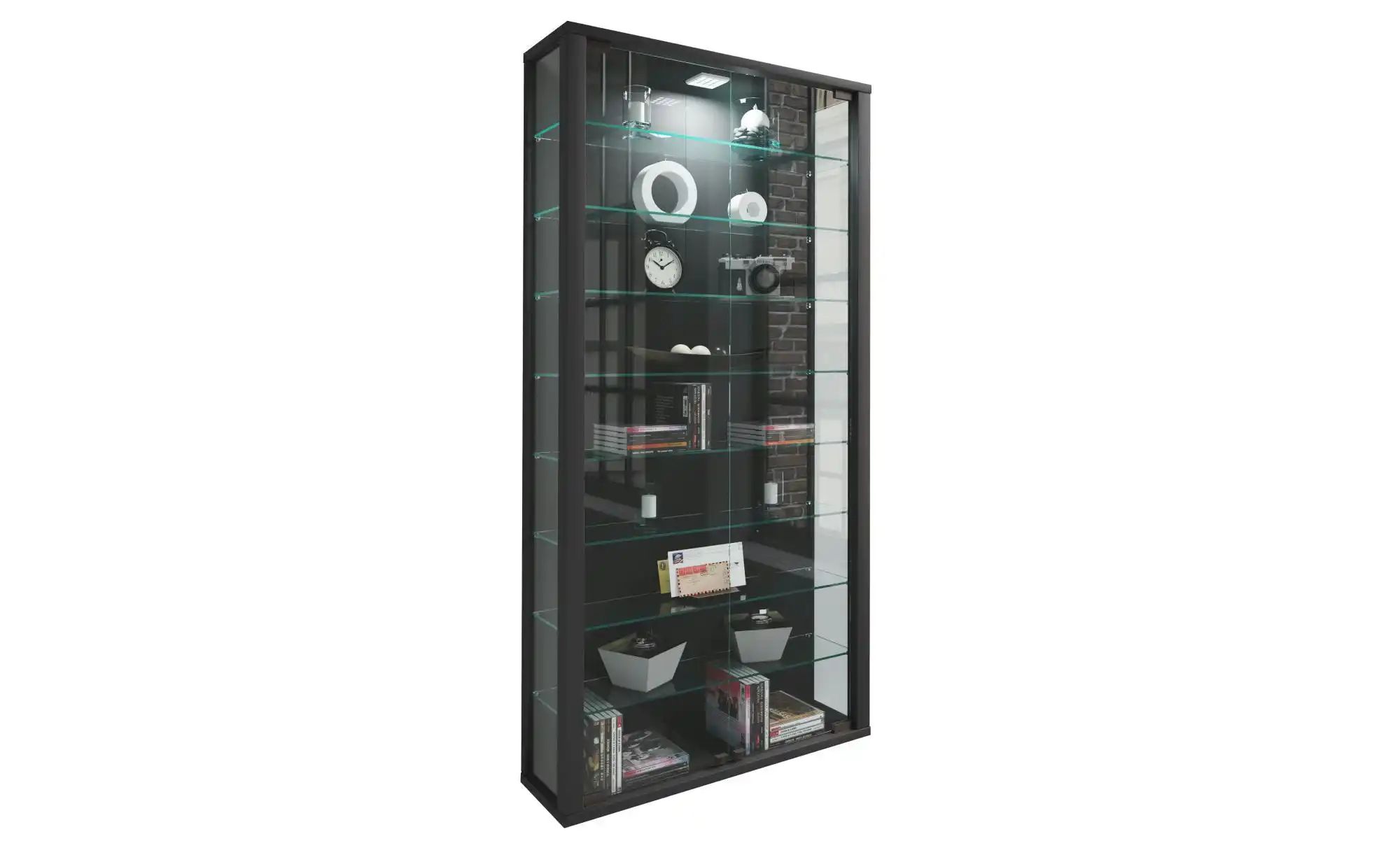 Hängevitrine  Vitrosa ¦ schwarz ¦ Maße (cm): B: 59 H: 114,3 T: 18.0 Schränk günstig online kaufen