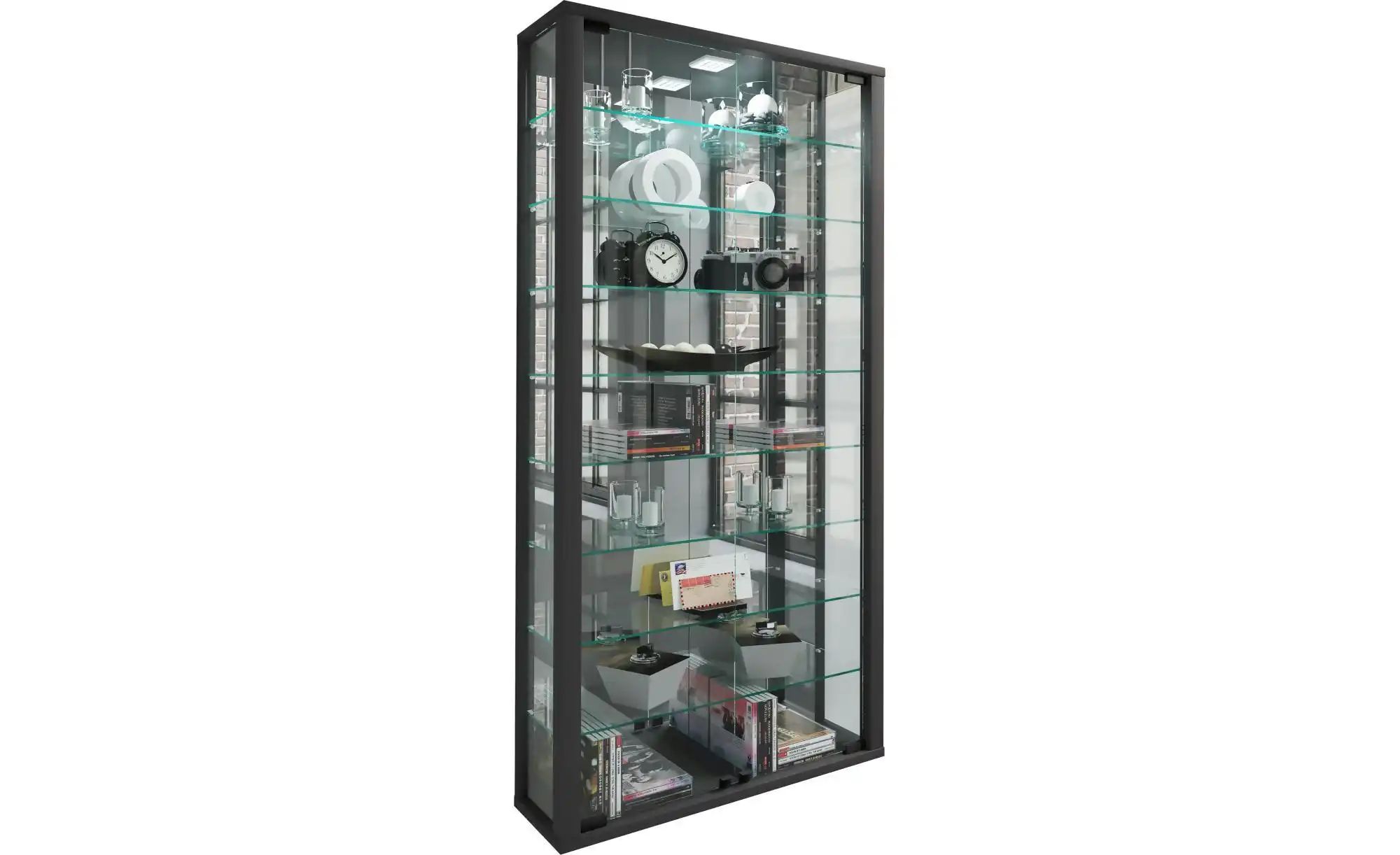 Hängevitrine  Vitrosa ¦ schwarz ¦ Maße (cm): B: 59 H: 114,3 T: 18.0 Schränk günstig online kaufen