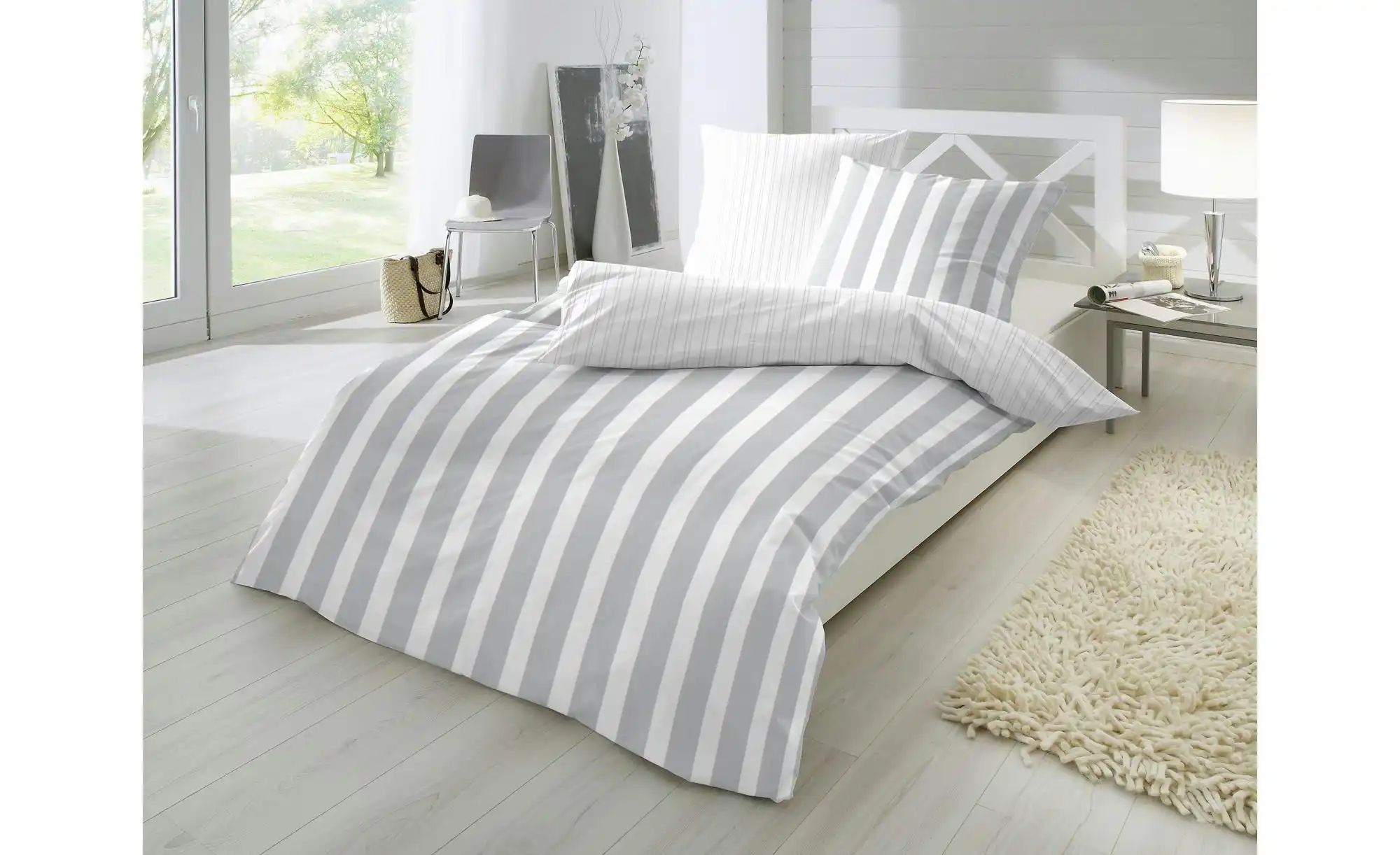 Perkal Bettwäsche-Set   ¦ blau ¦ Maße (cm): B: 240 H: 1 Bettwaren > Bettwäs günstig online kaufen