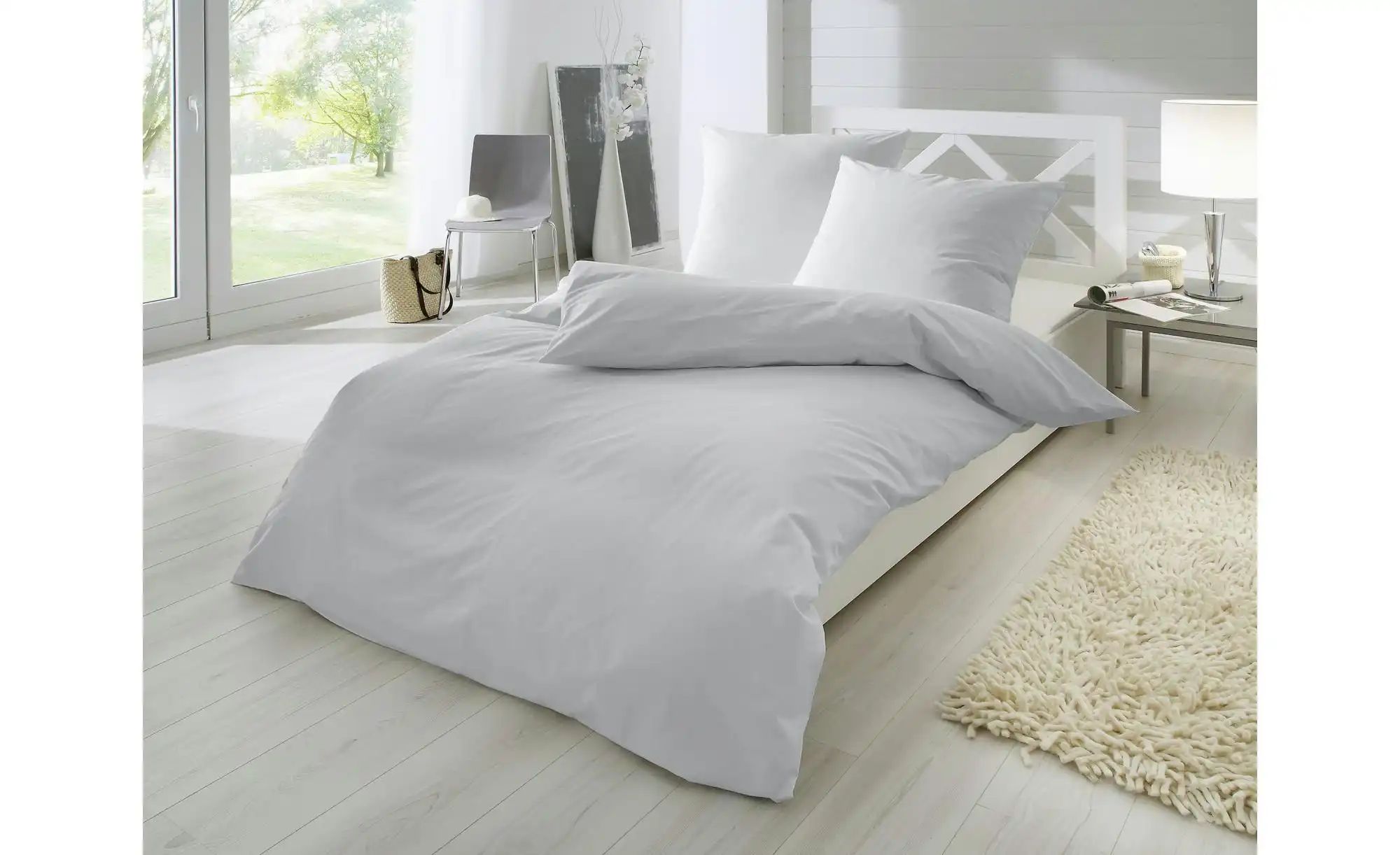 Perkal Bettwäsche-Set   ¦ grau ¦ Maße (cm): B: 240 H: 1 Bettwaren > Bettwäs günstig online kaufen