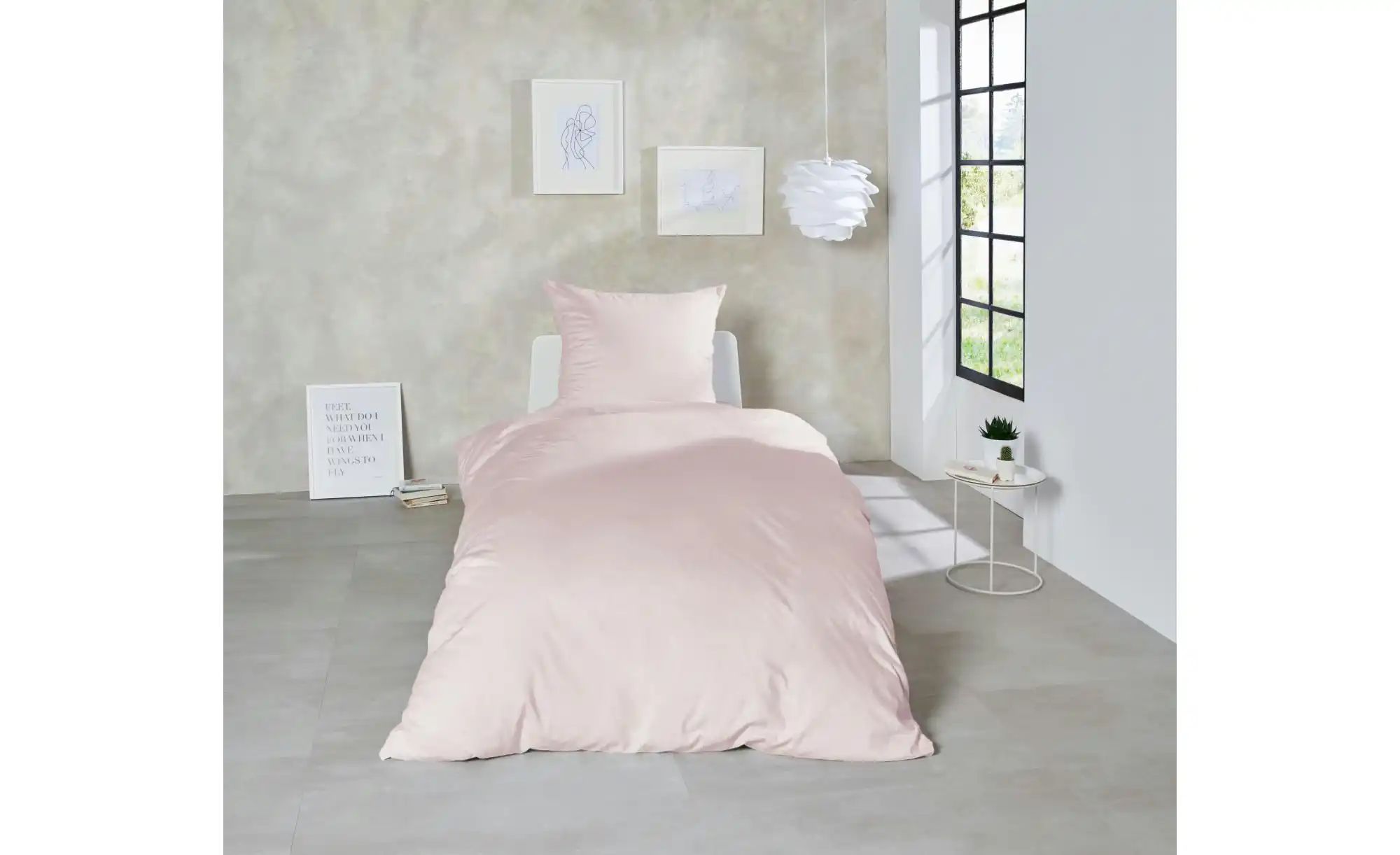 Thumbnail - Satin Bettwäsche-Set ¦ rosa/pink ¦ Maße (cm): B: 155 H: 1 Bettwaren > Bettwäsche > Bettwäsche ganzjährig - Höffner