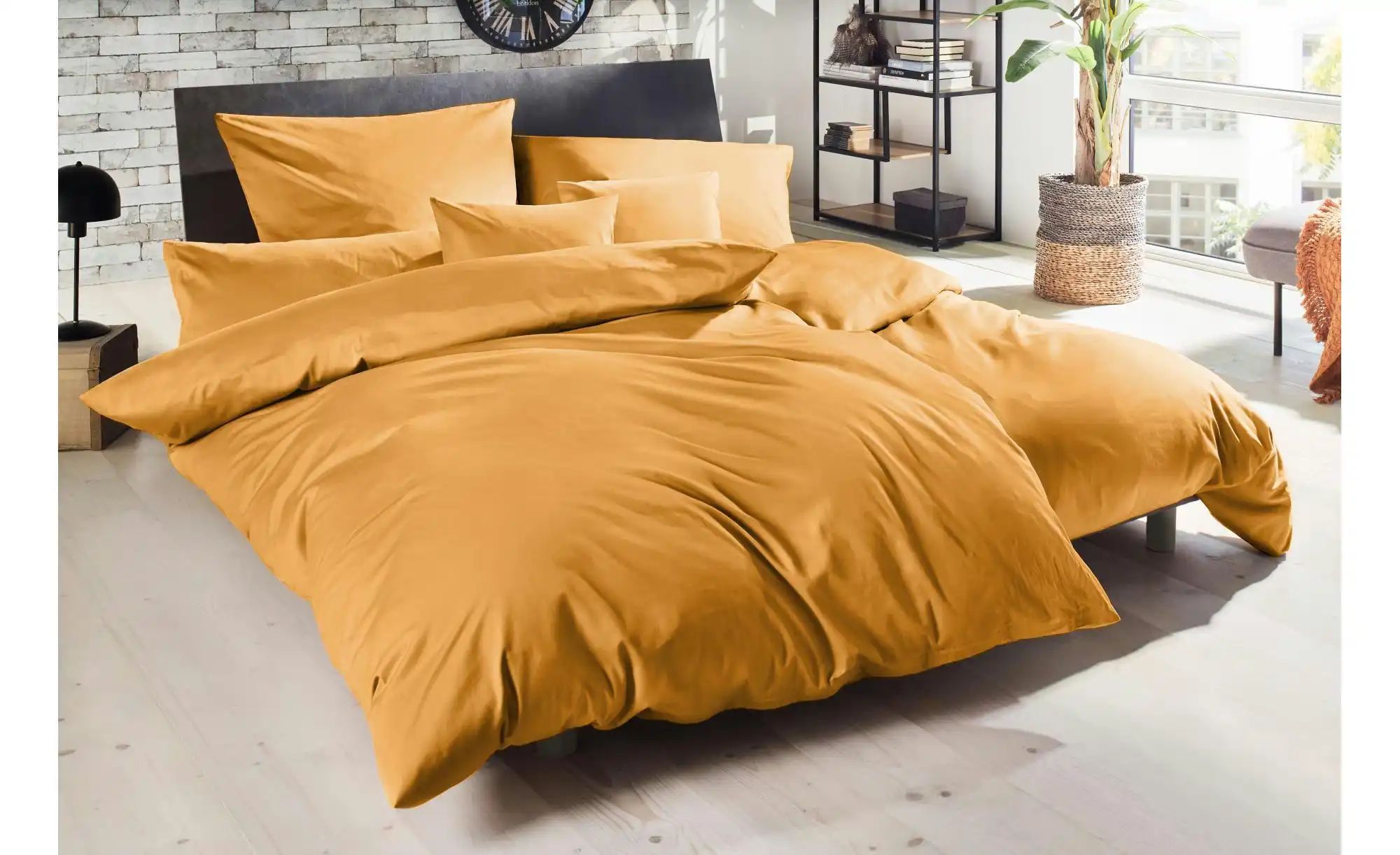 Thumbnail - Satin Bettwäsche-Set ¦ gelb ¦ Maße (cm): B: 135 H: 1 Bettwaren > Bettwäsche > Bettwäsche ganzjährig - Höffner