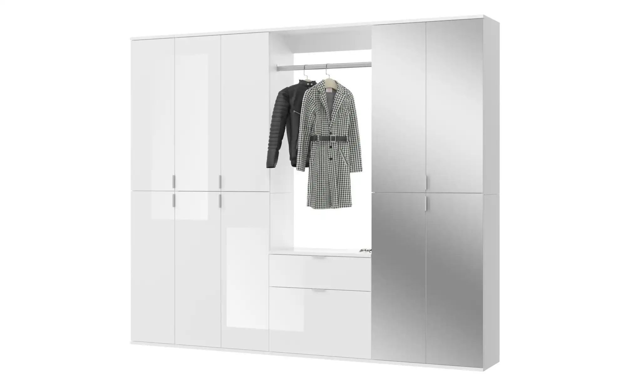 Garderoben-Set Projekt X ¦ weiß ¦ Maße (cm): B: 213 H: 193 T: 34.0 Garderoben & Kleiderstangen > Garderobensysteme - Höffner