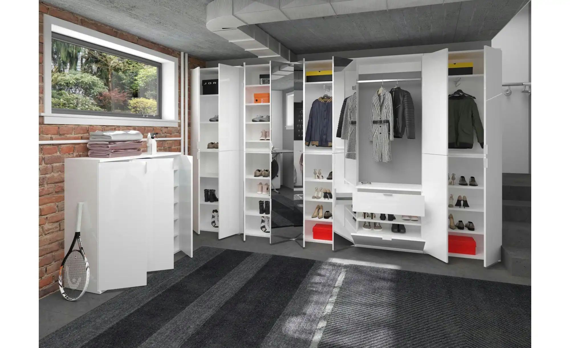Garderoben-Set  Project X ¦ weiß ¦ Maße (cm): B: 183 H: 193 T: 34.0 Gardero günstig online kaufen