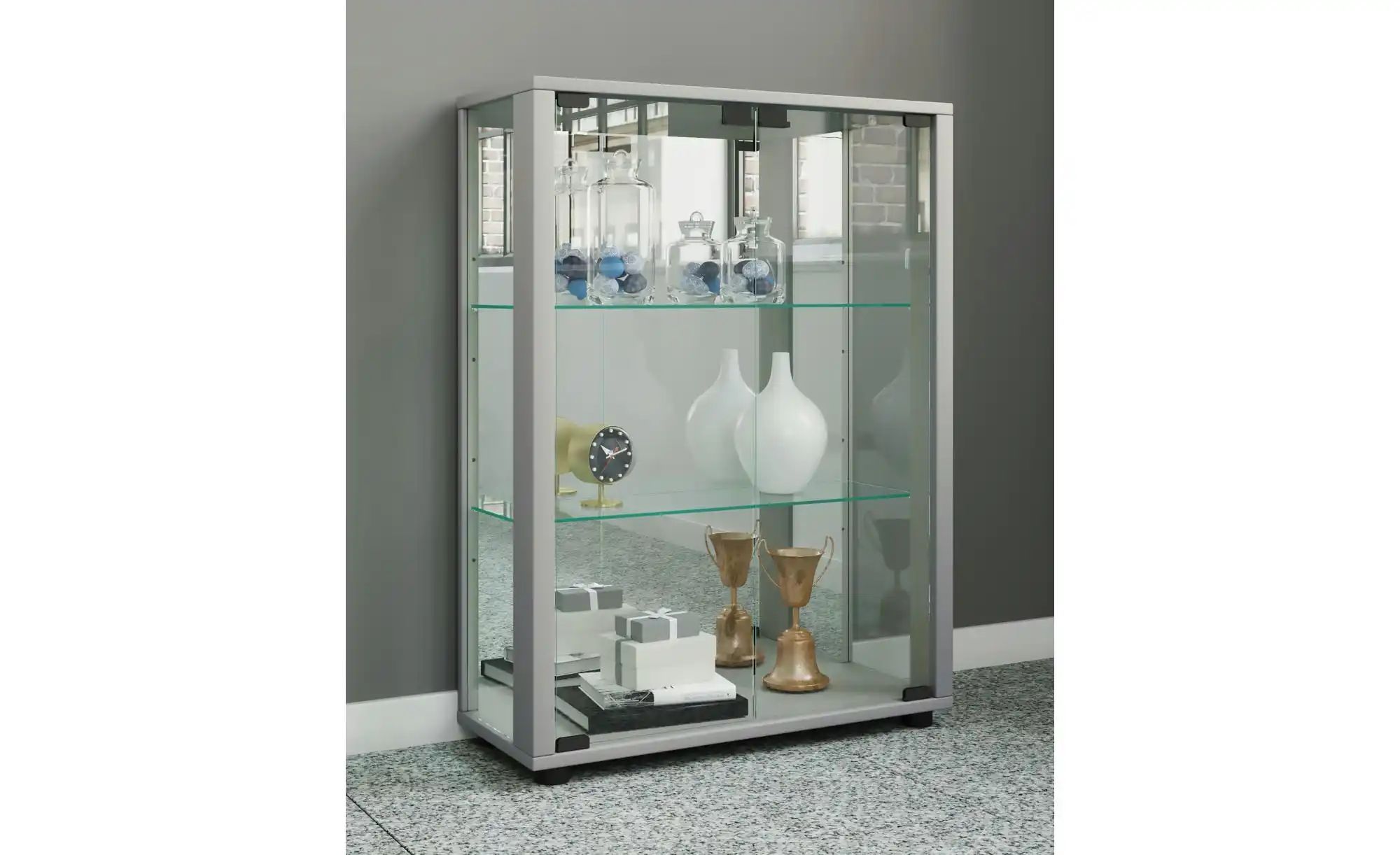 VCM Standvitrine Glas Stand Vitrine Sammelvitrine Sintalo Spiegel günstig online kaufen