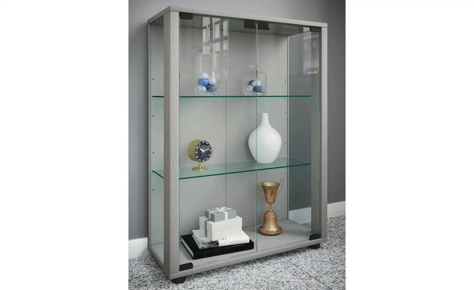 Vitrine ¦ silber ¦ Maße (cm): B: 60 H: 80 Schränke > Vitrinen - Höffner günstig online kaufen