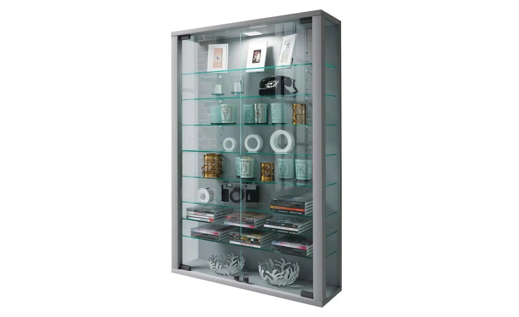 Hängevitrine  Udina ¦ silber ¦ Maße (cm): B: 59 H: 91,3 Schränke > Vitrinen günstig online kaufen