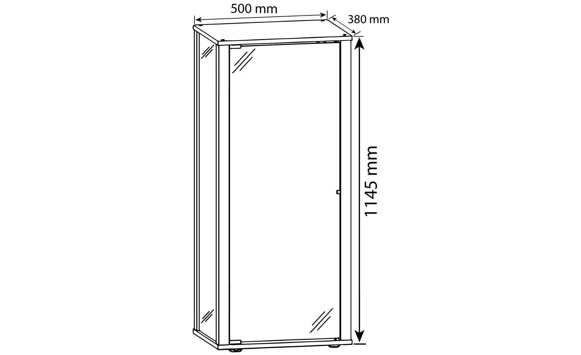 VCM Standvitrine Holz Glas Stand Vitrine Sammelvitrine Kavisa M günstig online kaufen