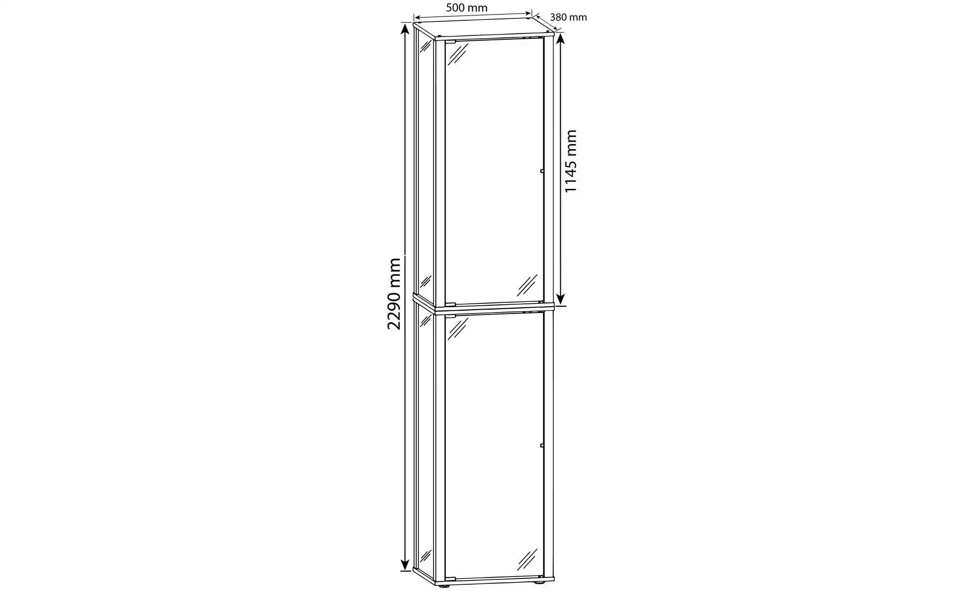 VCM Standvitrine Holz Glas Stand Vitrine Sammelvitrine Kavisa XL günstig online kaufen