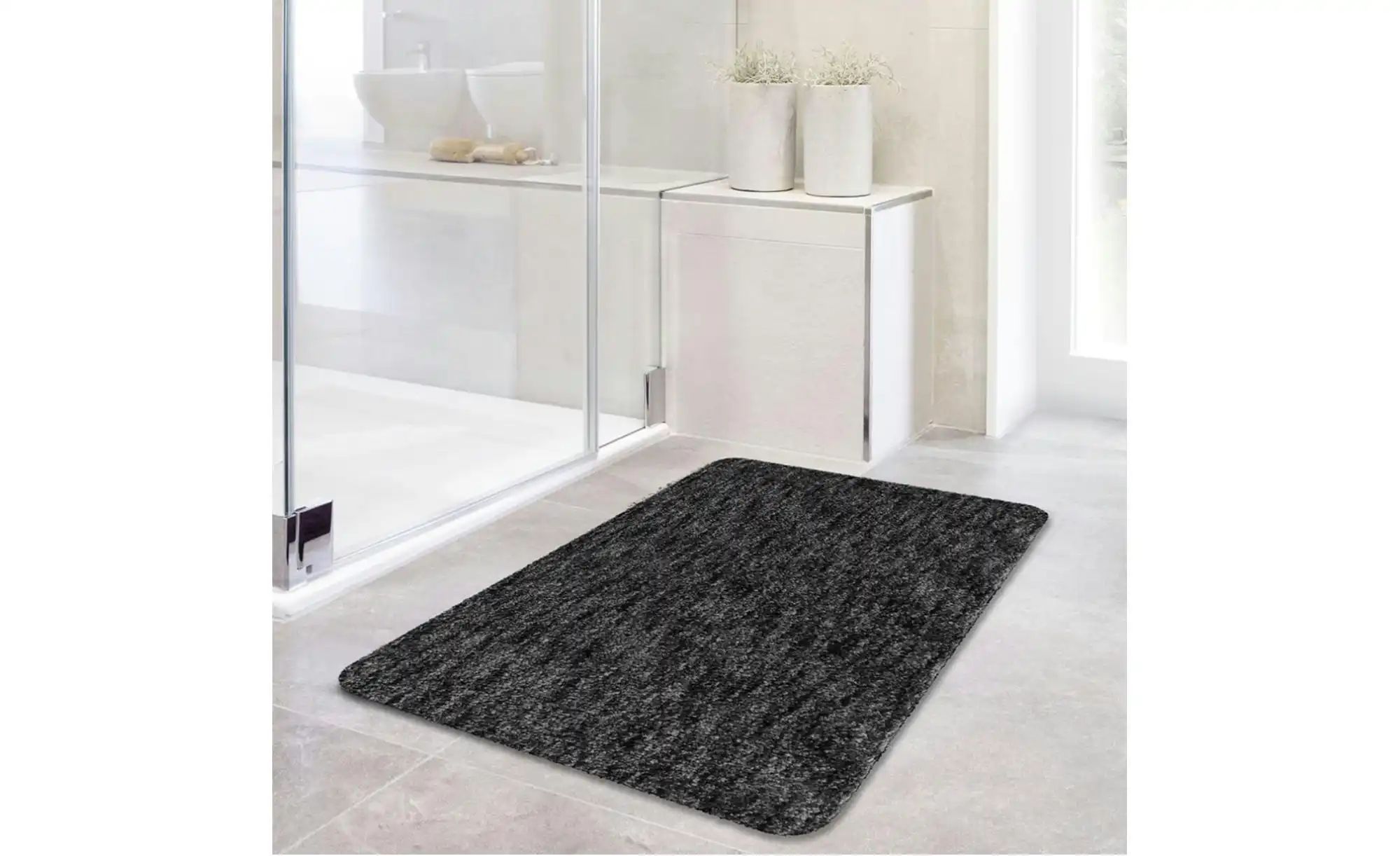 Grund Badematte   ¦ schwarz ¦ Synthetik ¦ Maße (cm): B: 60 H: 1,8 Badtextil günstig online kaufen