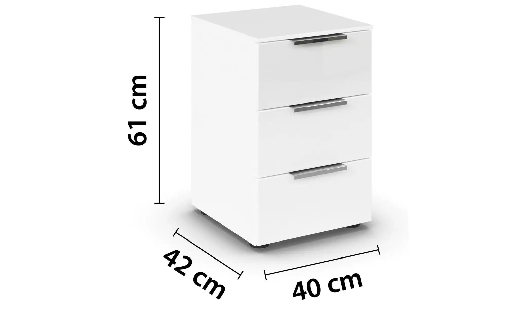 Thumbnail - Nachttisch  Flipp ¦ weiß ¦ Maße (cm): B: 40 H: 61 Tische > Nachttische - Höffner
