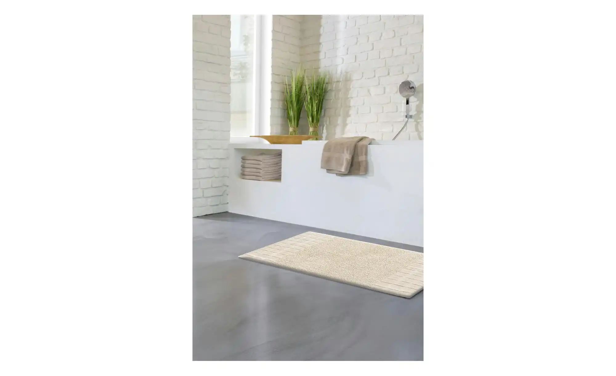 Grund Badematte   ¦ creme ¦ 100% Baumwolle ¦ Maße (cm): B: 70 H: 1,8 Badtex günstig online kaufen