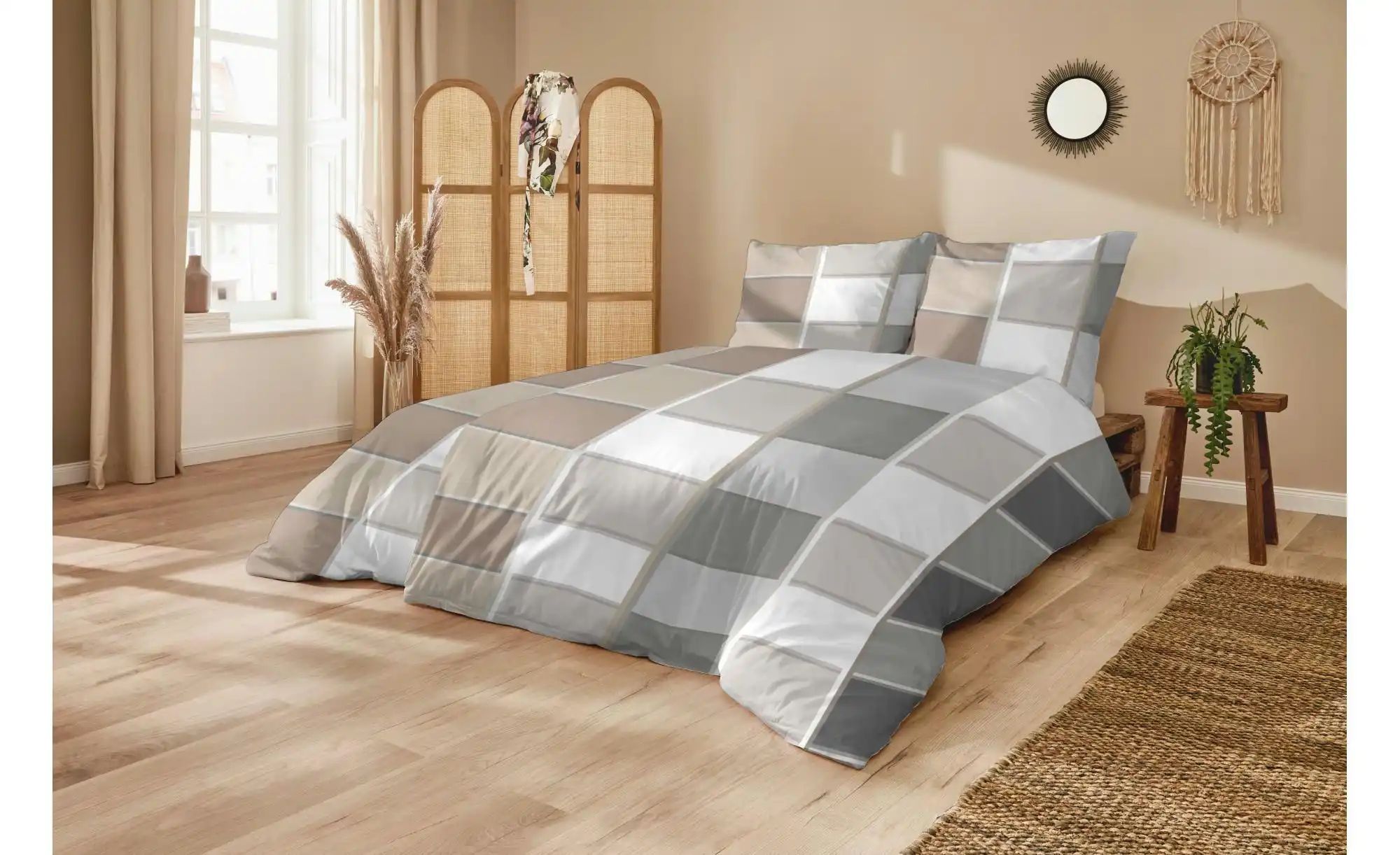 Bettwäsche-Set   ¦ grau ¦ Maße (cm): B: 135 H: 1 Bettwaren > Bettwäsche > B günstig online kaufen
