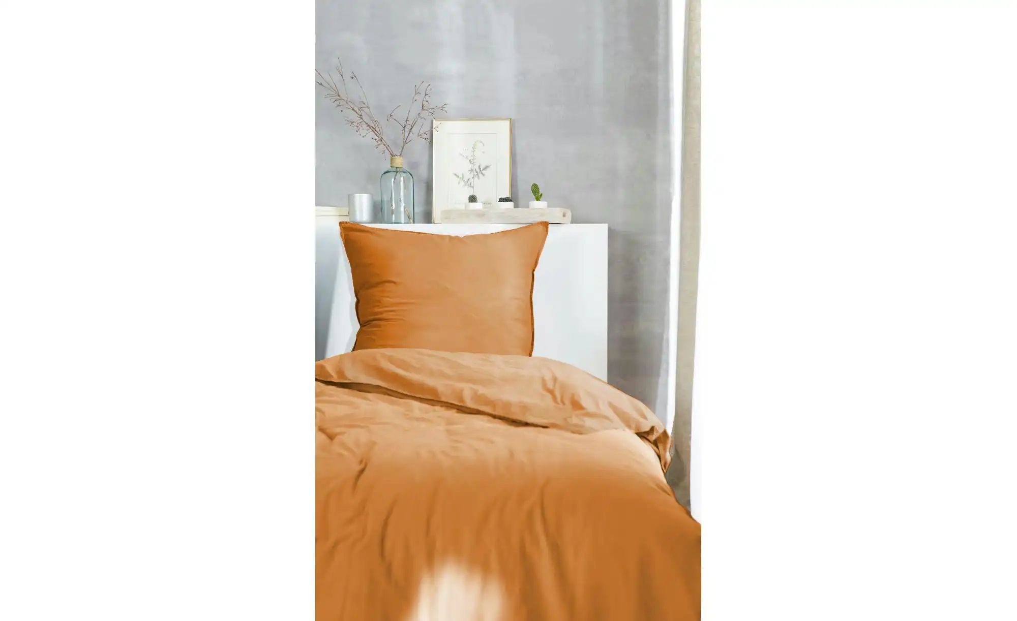 Stone-Washed Bettwäsche   ¦ gelb ¦ Maße (cm): B: 200 H: 1 Bettwaren > Bettw günstig online kaufen