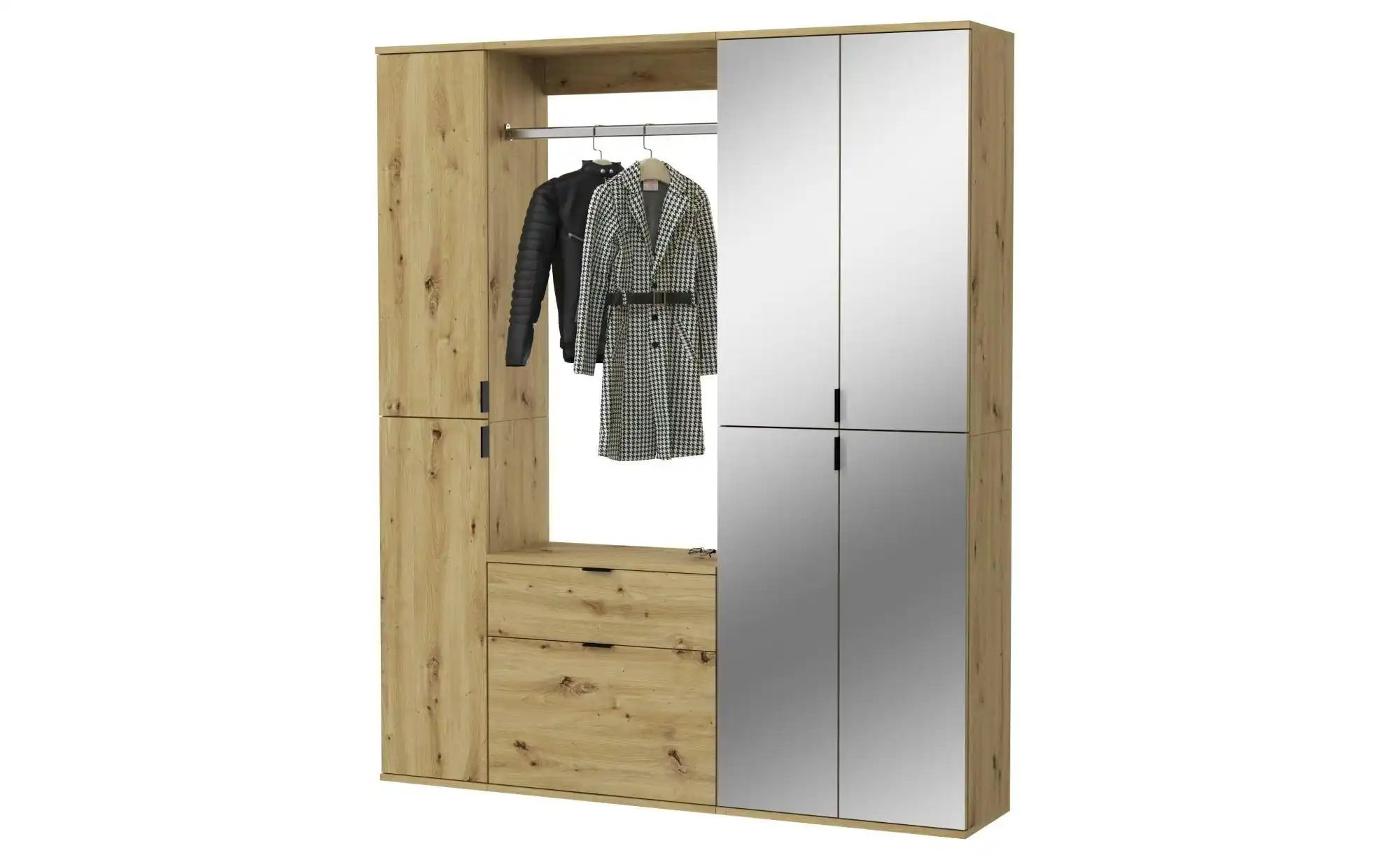 Garderobenkombination  Projekt X ¦ holzfarben ¦ Maße (cm): B: 152 H: 193 T: günstig online kaufen