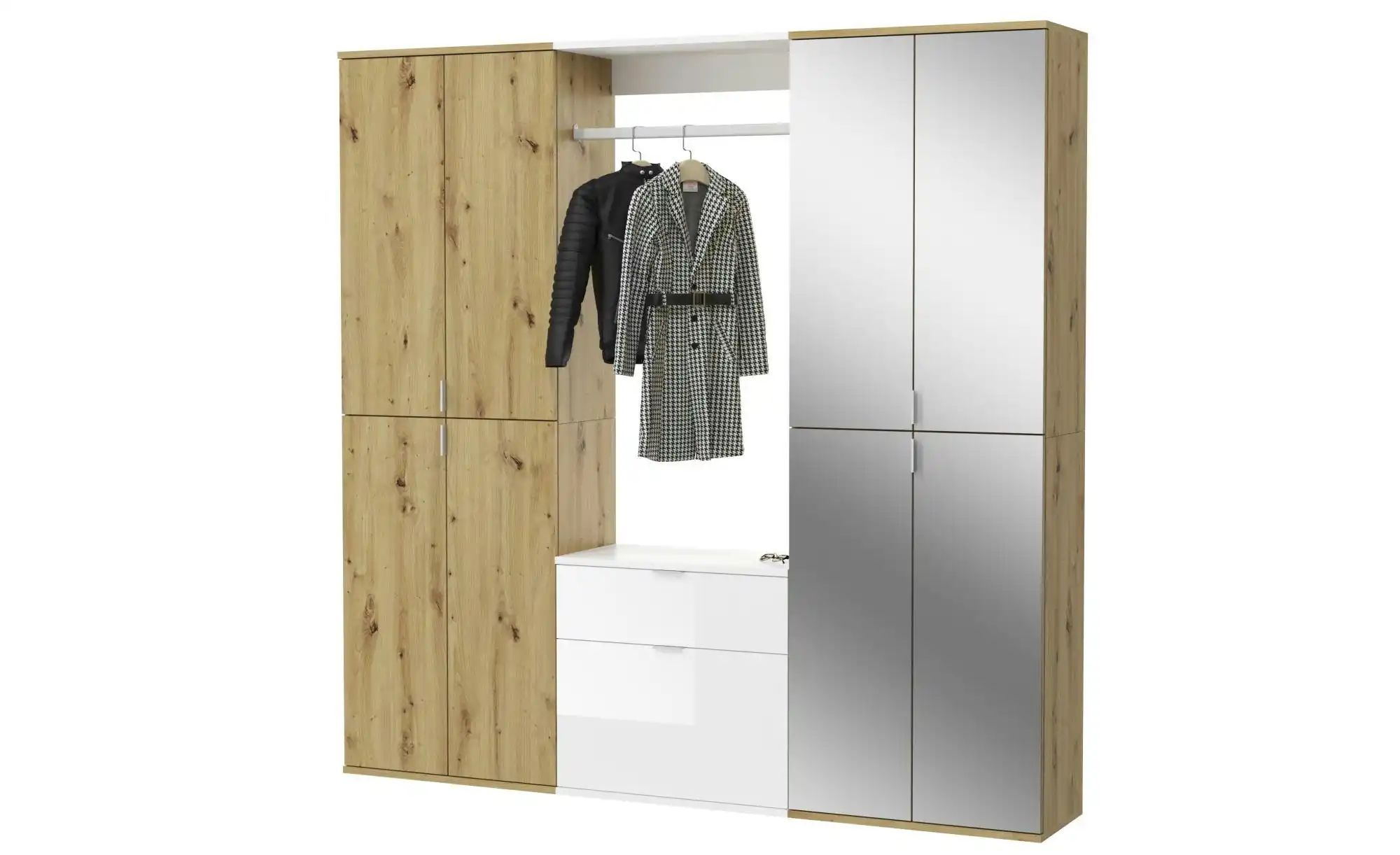 Garderoben-Set  Project X ¦ holzfarben ¦ Maße (cm): B: 183 H: 193 T: 34.0 G günstig online kaufen