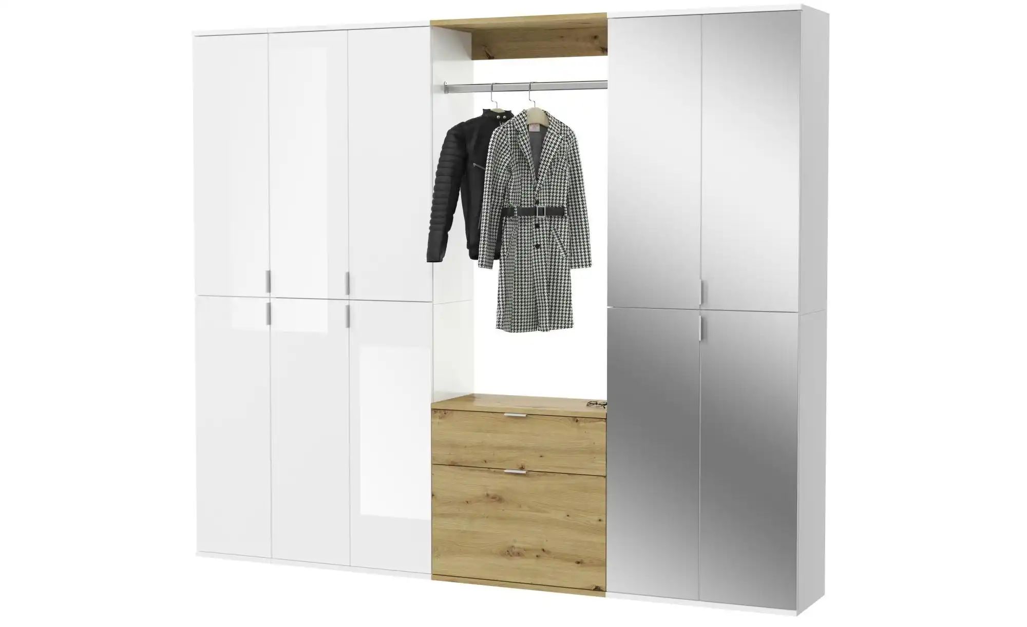 Garderoben-Set  Projekt X ¦ holzfarben ¦ Maße (cm): B: 213 H: 193 T: 34.0 G günstig online kaufen
