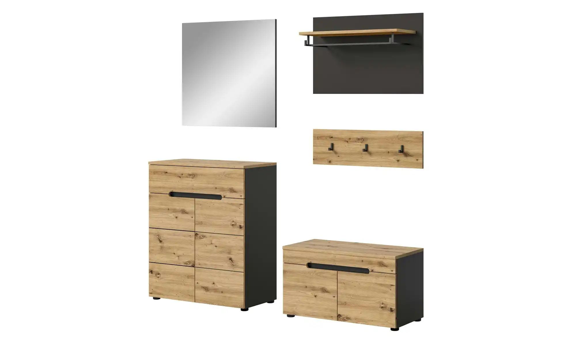 Garderobenkombination 5-teilig  Canu ¦ holzfarben ¦ Maße (cm): B: 175 H: 18 günstig online kaufen