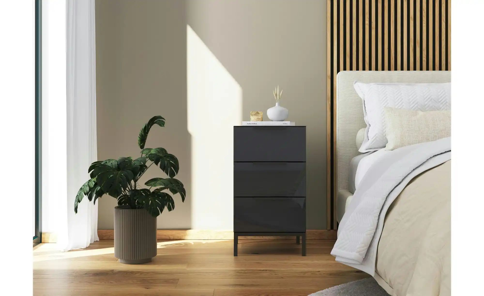 Thumbnail - Nachttisch Frome ¦ schwarz ¦ Maße (cm): B: 40 H: 72 Tische > Nachttische - Höffner