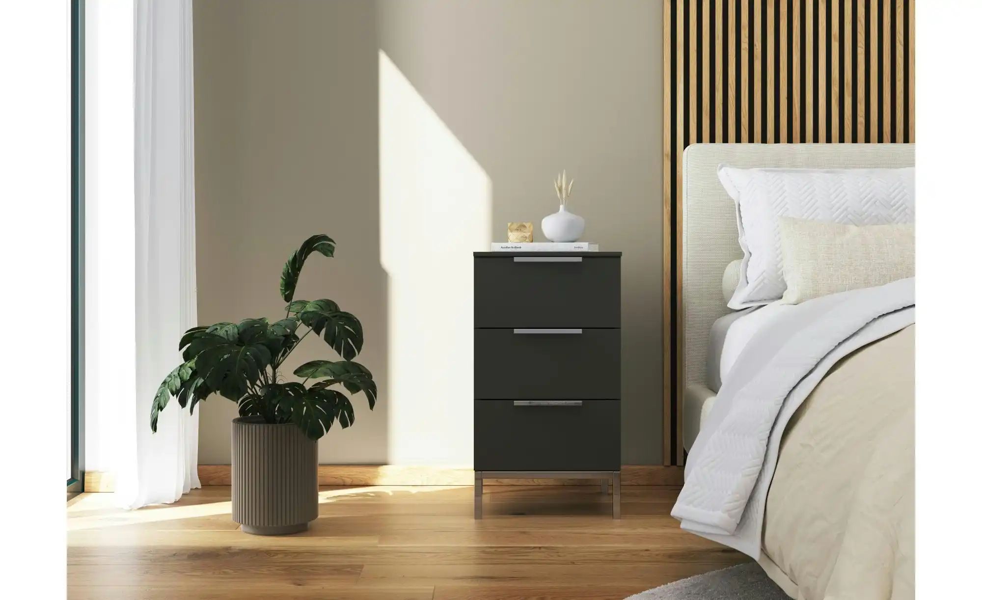 Nachttisch  Flipp ¦ schwarz ¦ Maße (cm): B: 40 H: 72 Tische > Nachttische - günstig online kaufen