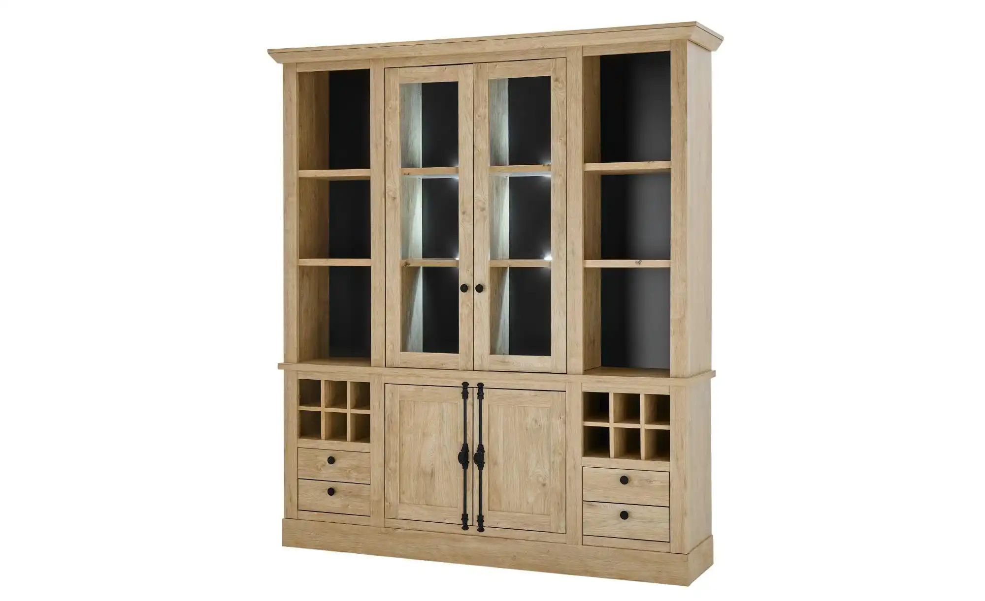 Vitrine  Fehmarny  holzfarben  Maße (cm): B: 193 H: 214 T: 45.0 | 04054574219357