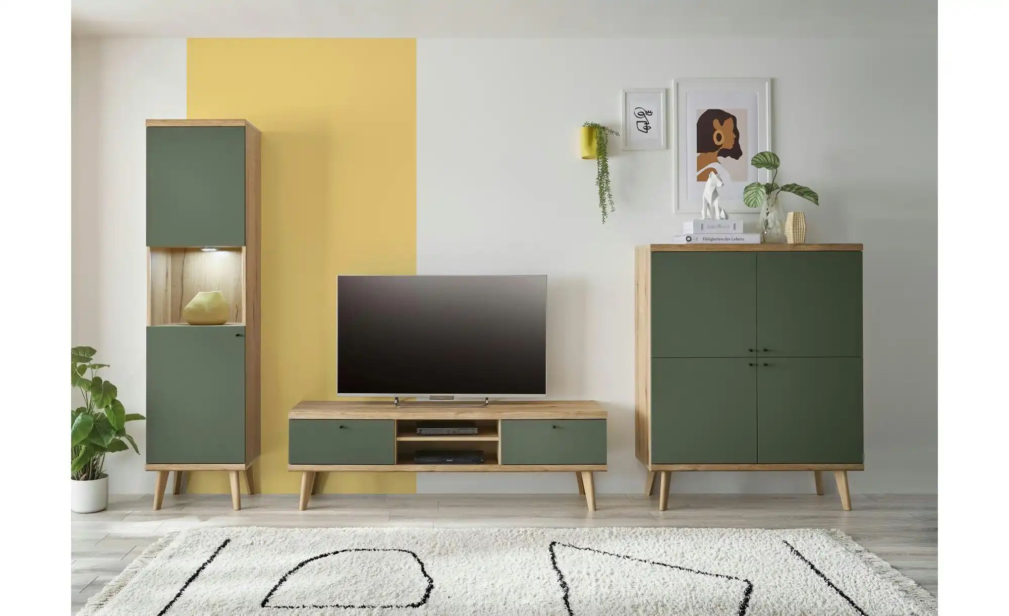 Thumbnail - Vitrine Aliano ¦ holzfarben ¦ Maße (cm): B: 50 H: 197 T: 40.0 Schränke > Vitrinen - Höffner