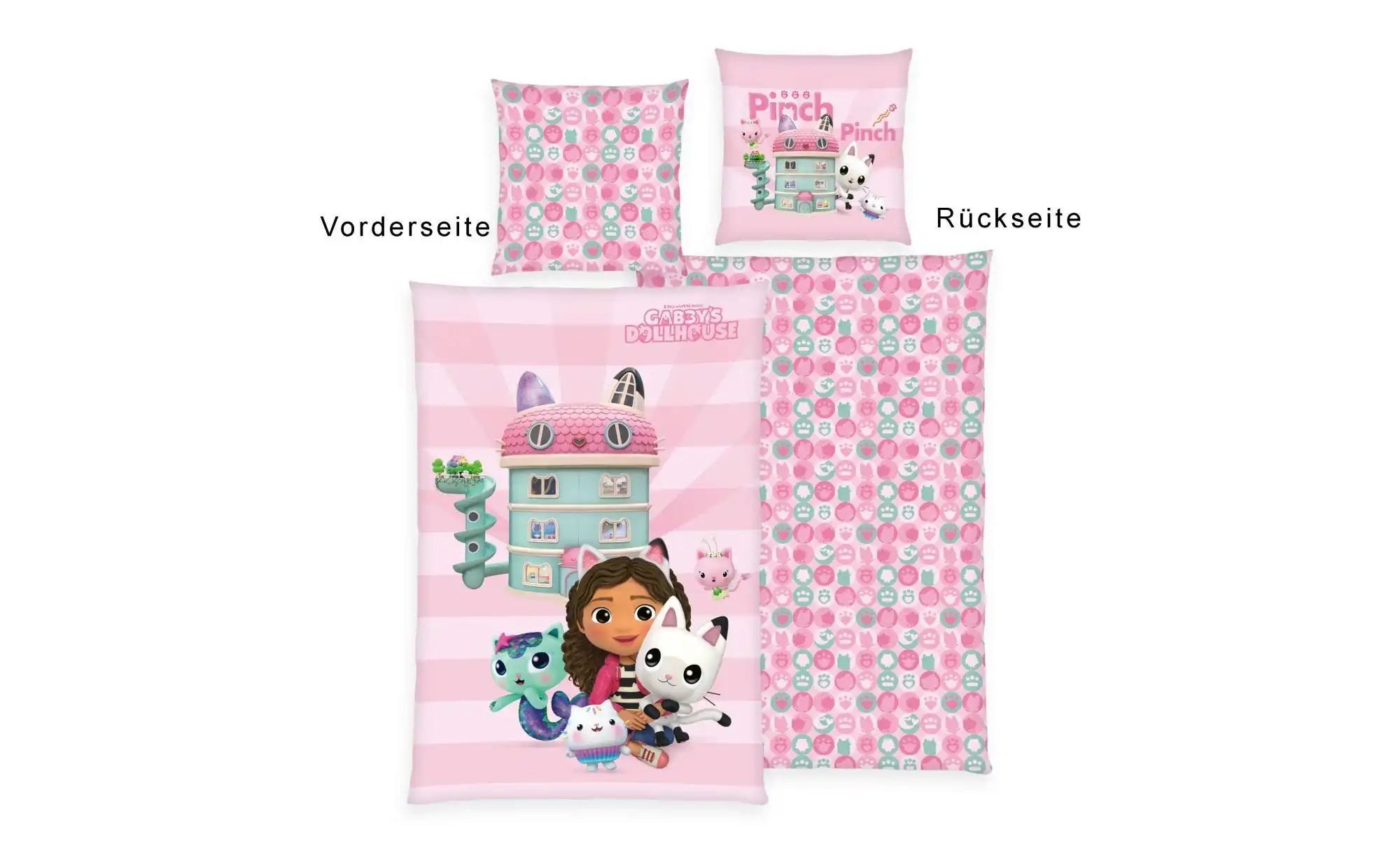 Bettwäsche-Set Gabby Dollhouse ¦ mehrfarbig ¦ Maße (cm): B: 135 H: 1 Bettwa günstig online kaufen