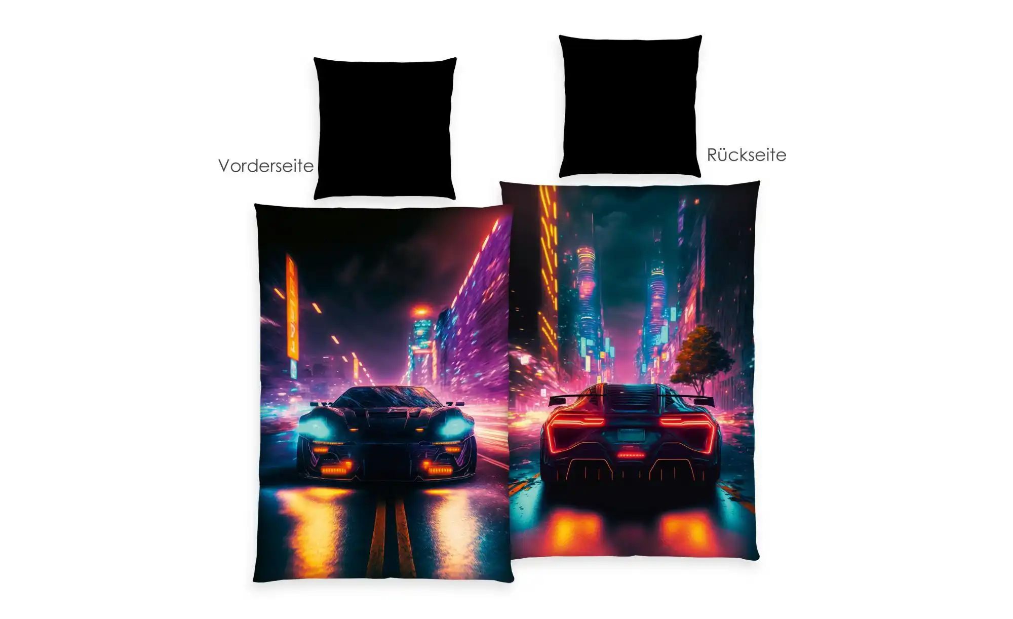 Thumbnail - Bettwäsche-Set Neon Car ¦ mehrfarbig ¦ Maße (cm): B: 135 H: 1 Bettwaren > Bettwäsche > Bettwäsche ganzjährig - Höffner