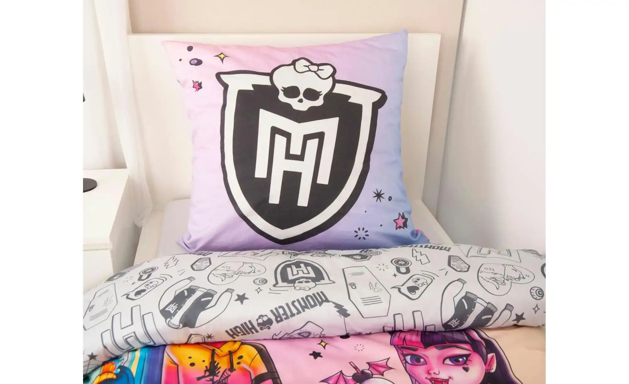 MonsterHigh™ Kinderbettwäsche Monster High, Renforcé, 2 günstig online kaufen