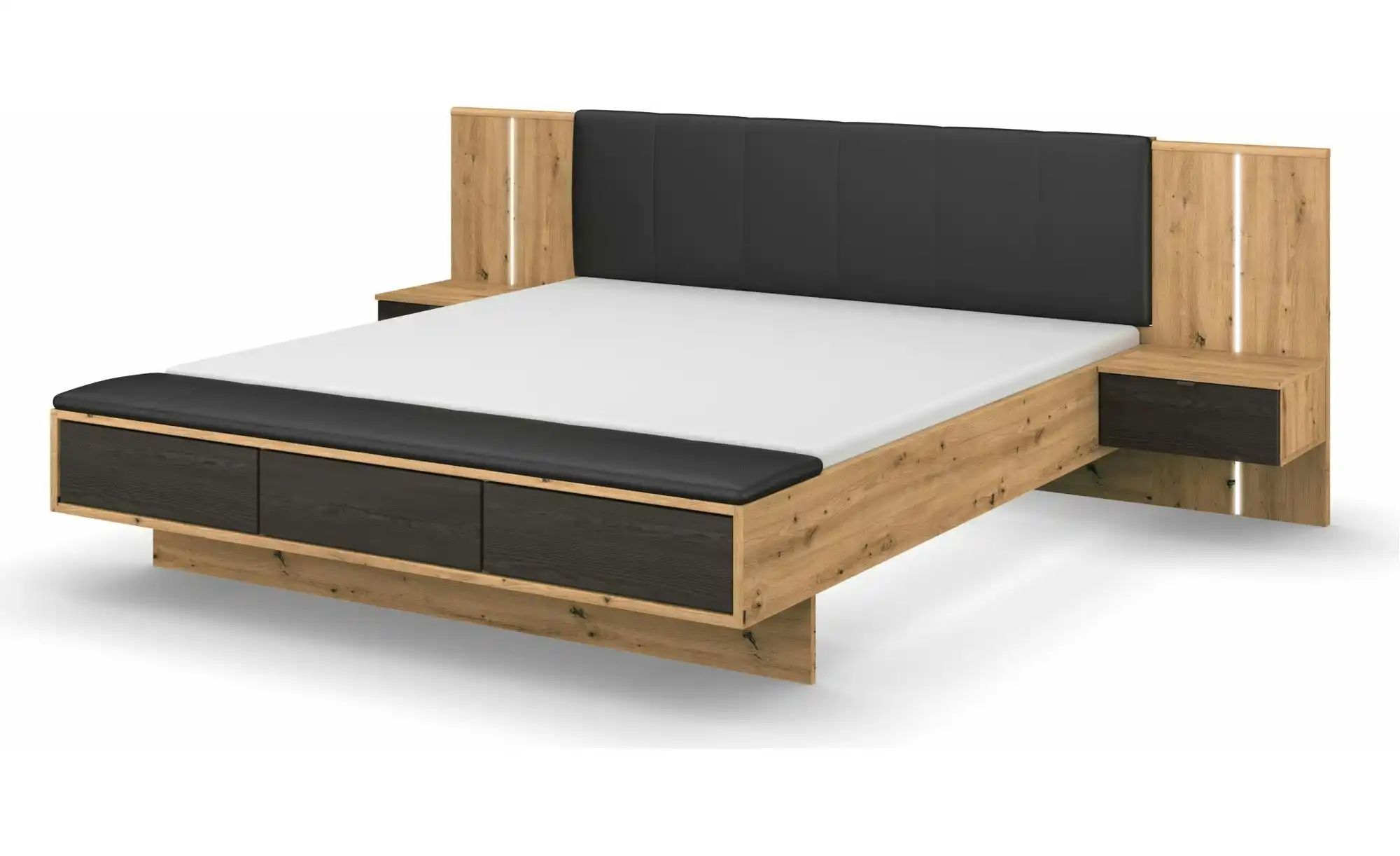 Bettanlage   ¦ holzfarben ¦ Maße (cm): B: 259 H: 100 Betten > Doppelbetten günstig online kaufen