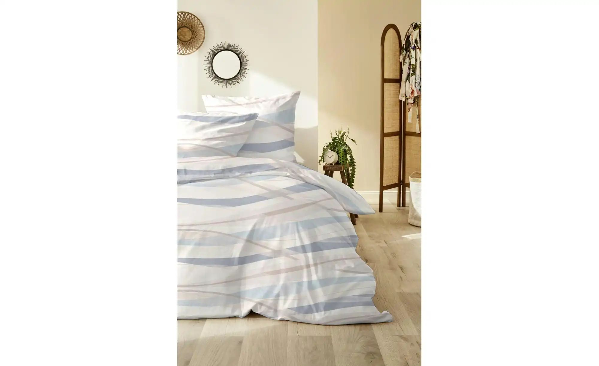 Biber Bettwäsche-Set   ¦ blau ¦ Maße (cm): B: 135 H: 1 Bettwaren > Bettwäsc günstig online kaufen