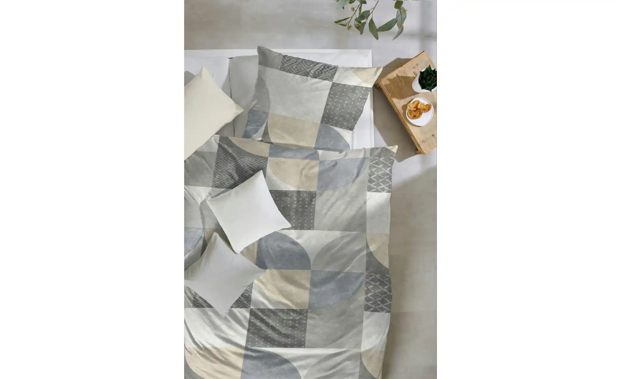 Flanell Bettwäsche-Set   ¦ grau ¦ Maße (cm): B: 155 H: 1 Bettwaren > Bettwä günstig online kaufen