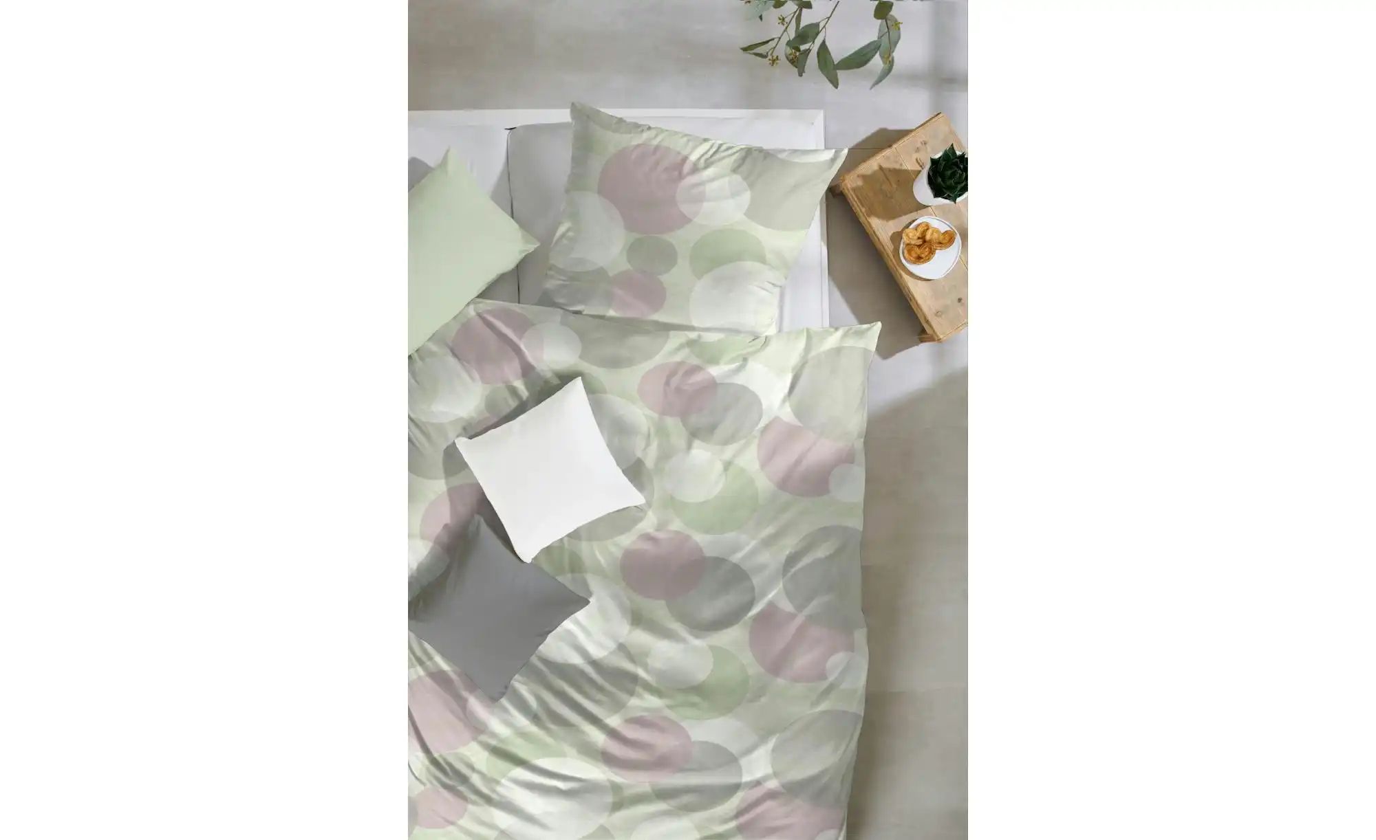 Biber Bettwäsche-Set   ¦ grün ¦ Maße (cm): B: 135 H: 1 Bettwaren > Bettwäsc günstig online kaufen