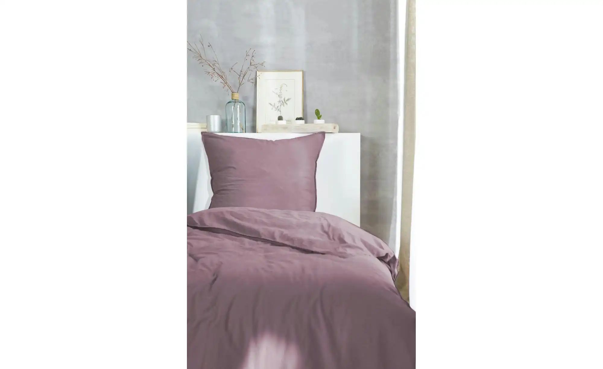 Flanell Bettwäsche-Set   ¦ lila/violett ¦ Maße (cm): B: 155 H: 1 Bettwaren günstig online kaufen