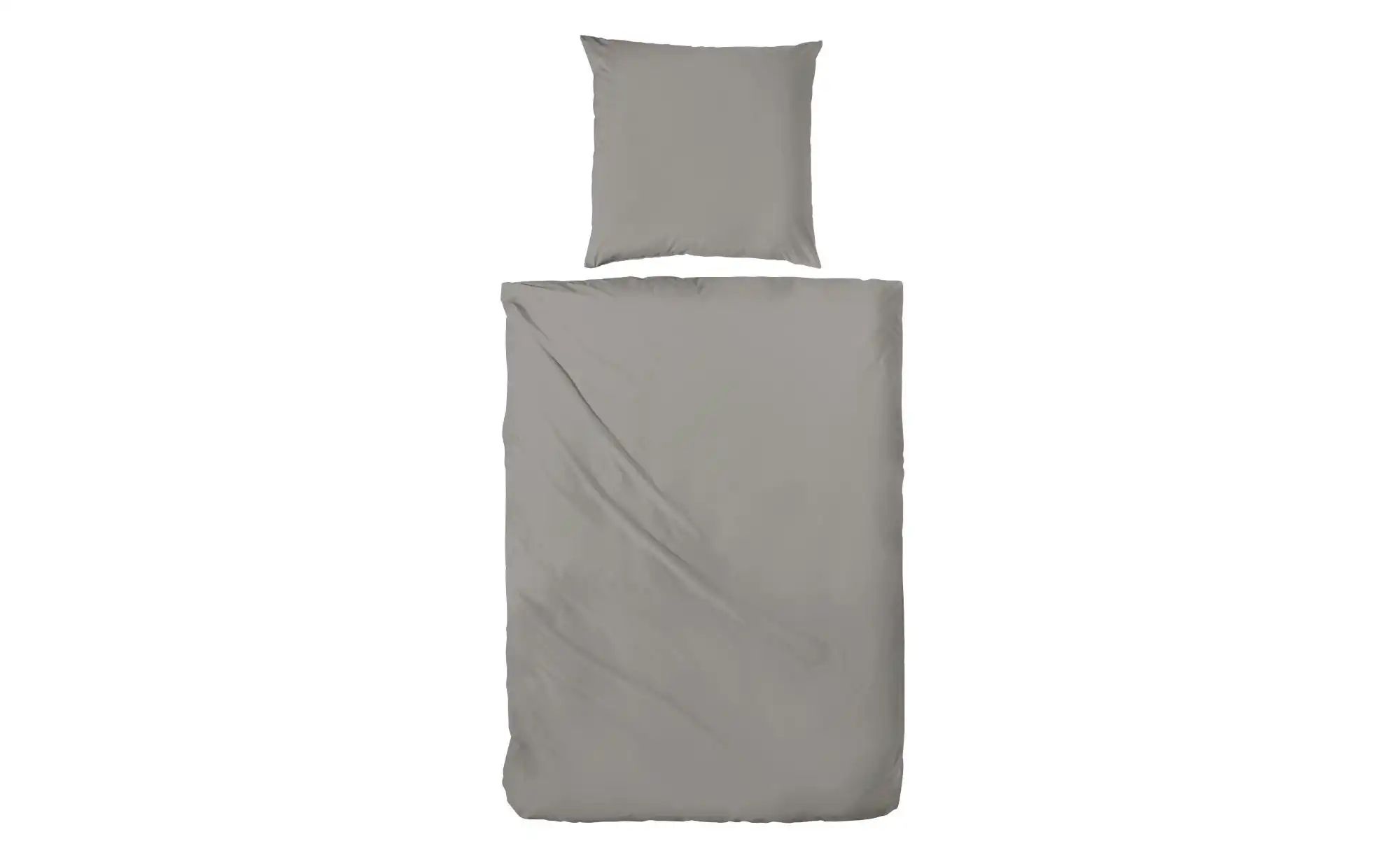 Flanell Bettwäsche-Set   ¦ grau ¦ Maße (cm): B: 155 H: 1 Bettwaren > Bettwä günstig online kaufen