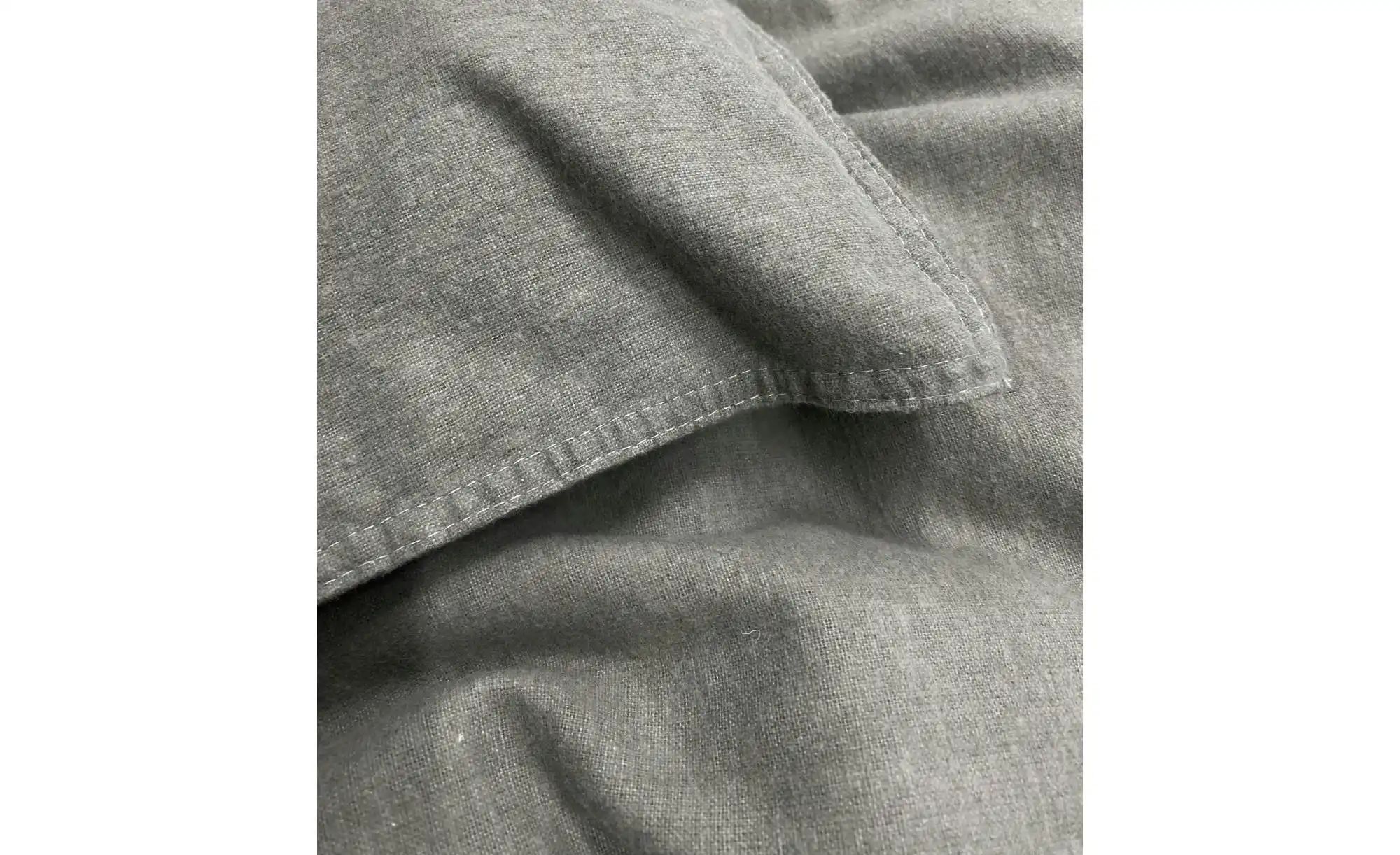 Flanell Bettwäsche-Set   ¦ grau ¦ Maße (cm): B: 135 H: 1 Bettwaren > Bettwä günstig online kaufen