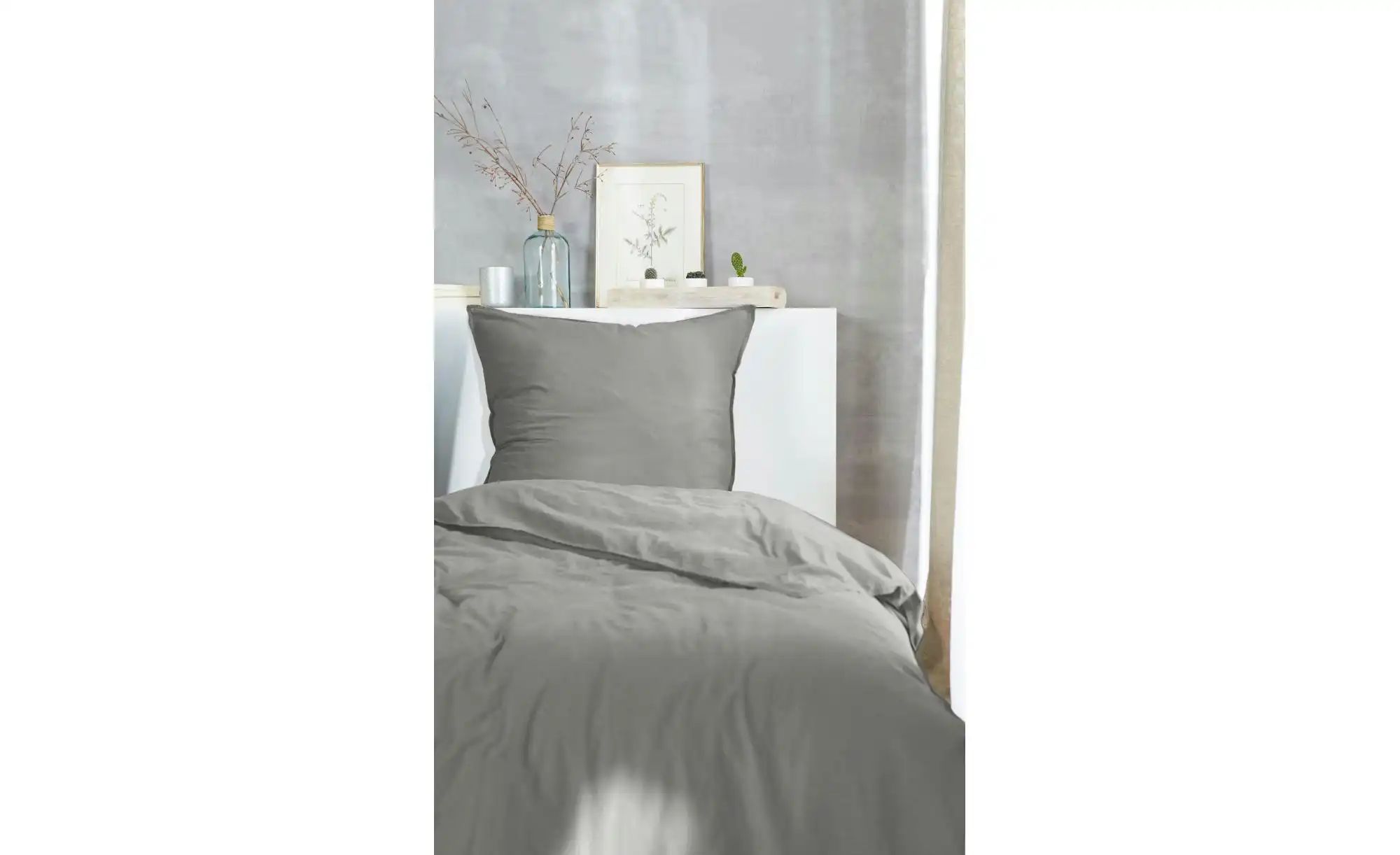 Thumbnail - Flanell Bettwäsche-Set   ¦ grau ¦ Maße (cm): B: 135 H: 1 Bettwaren > Bettwäsche > Bettwäsche ganzjährig - Höffner