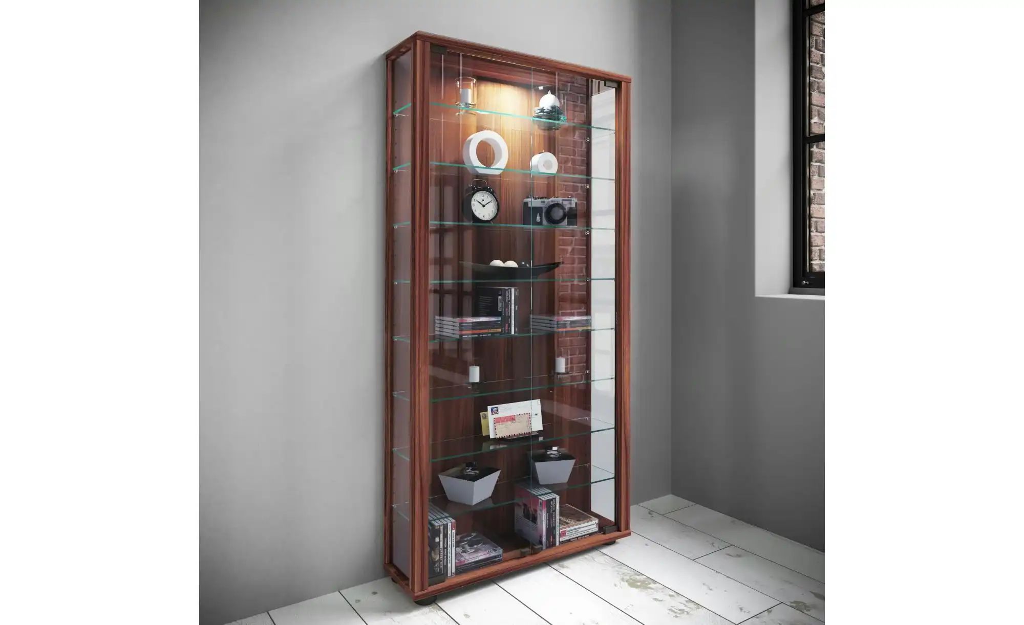 Vitrine  Lumo ¦ holzfarben ¦ Maße (cm): B: 59 H: 113 T: 18.0 Schränke > Vit günstig online kaufen