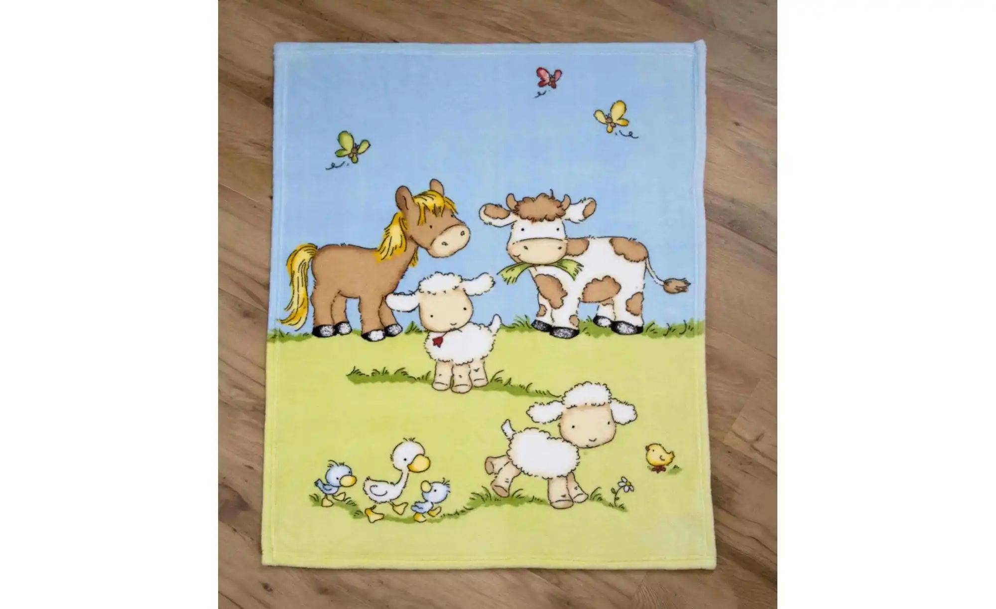 Herding Kuscheldecke  Bauernhoftiere ¦ mehrfarbig ¦ Synthetik ¦ Maße (cm): günstig online kaufen