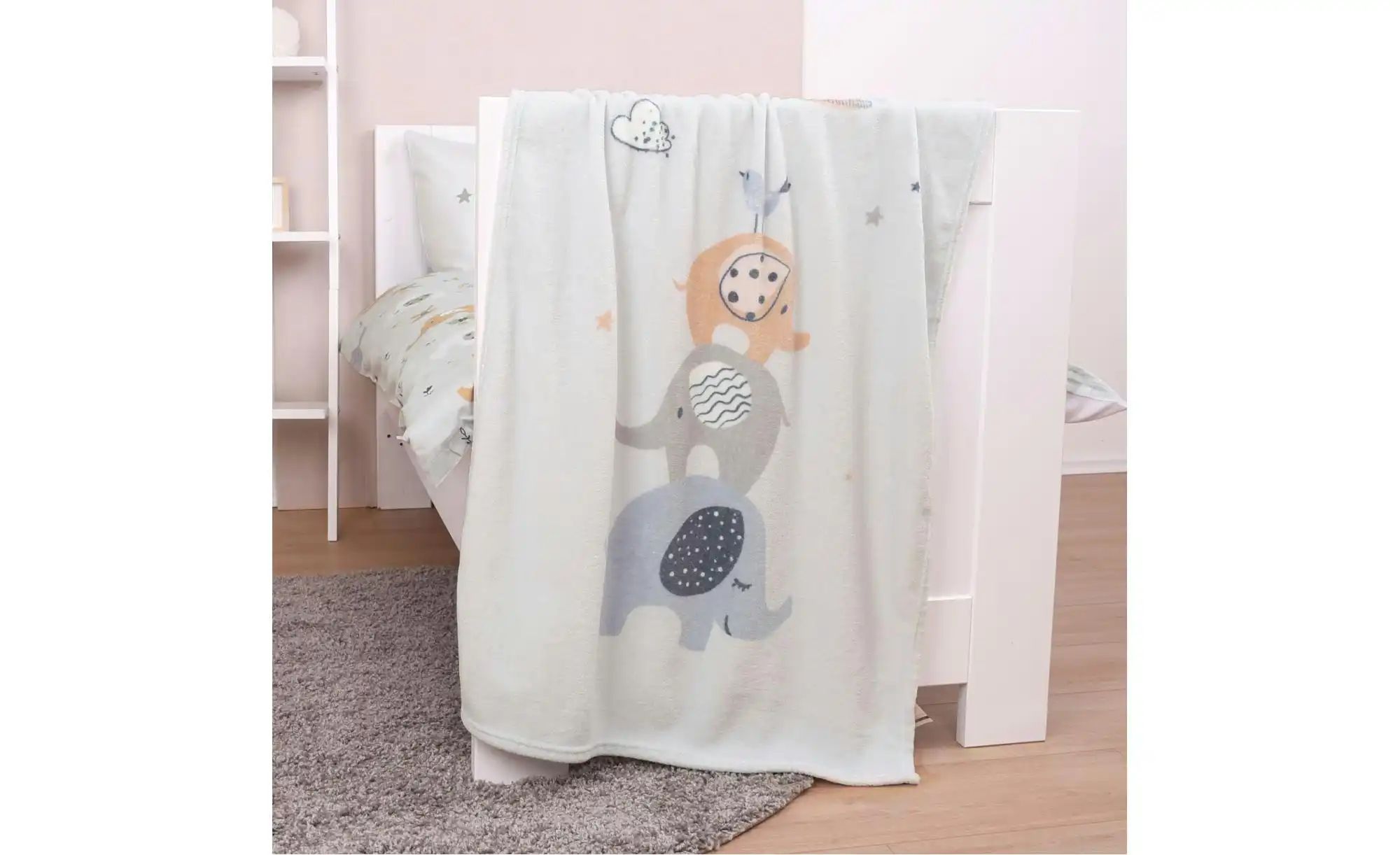Herding Kuscheldecke  Elephants ¦ mehrfarbig ¦ Synthetik ¦ Maße (cm): B: 75 günstig online kaufen