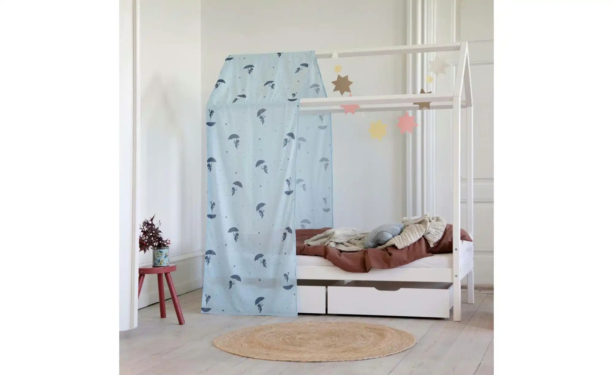 Hoppekids Hausbett-Vorhang 70x160 cm  Ole Lukoie ¦ blau ¦ Maße (cm): B: 73 günstig online kaufen