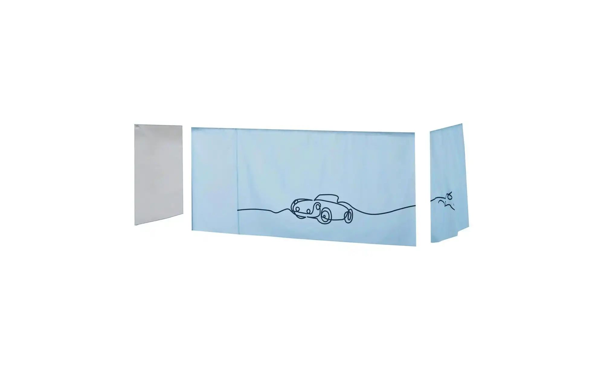 Hoppekids Vorhang für Spielbett 90x200  Cars ¦ blau ¦ Maße (cm): B: 380 H: günstig online kaufen