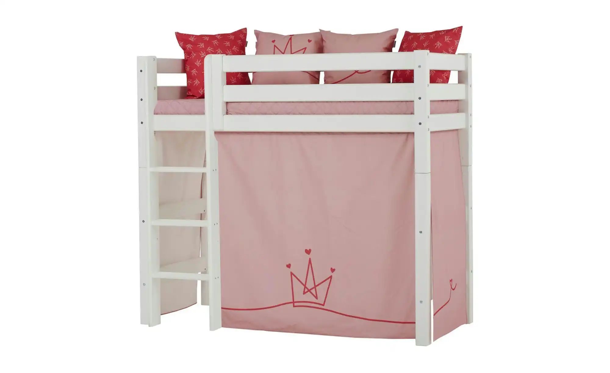 Hoppekids Vorhang Mittelhochbett 70x160  Princess ¦ rosa/pink ¦ Maße (cm): günstig online kaufen